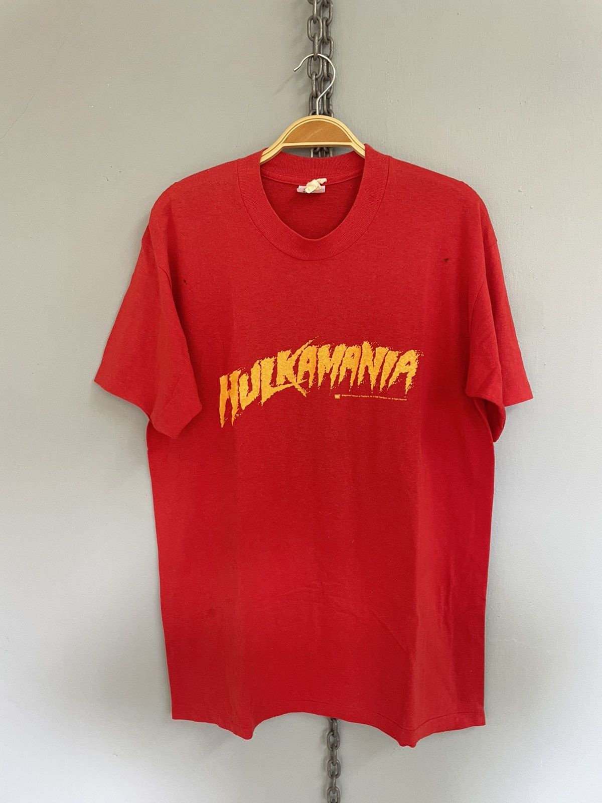 WWF Vintage 80s Hulkamania WWF t shirt Size US L / EU 52-54 / 3 - 1 Thumbnail