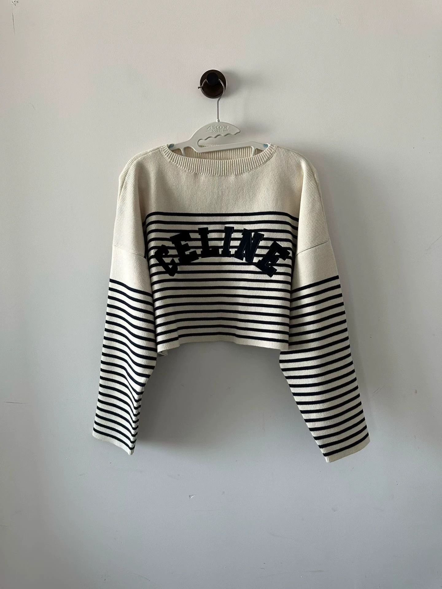 Celine Celine striped logo sweater M Size M / US 6-8 / IT 42-44 - 1 Thumbnail