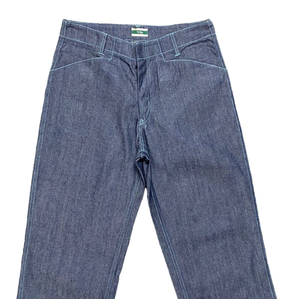 Toga Toga Archive Blue Stitch Denim Nankai Pants Size US 30 / EU 46 - 3 Thumbnail