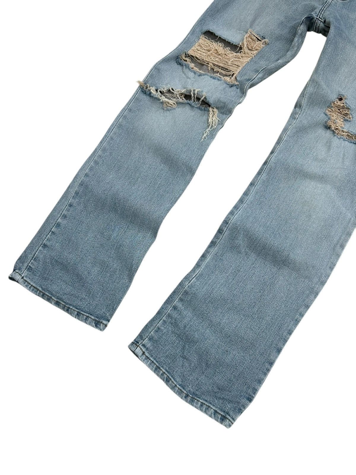 20471120 × Japanese Brand Daily Topic Japan Light Blue Jean Distressed Grunge Style Size US 28 / EU 44 - 3 Thumbnail