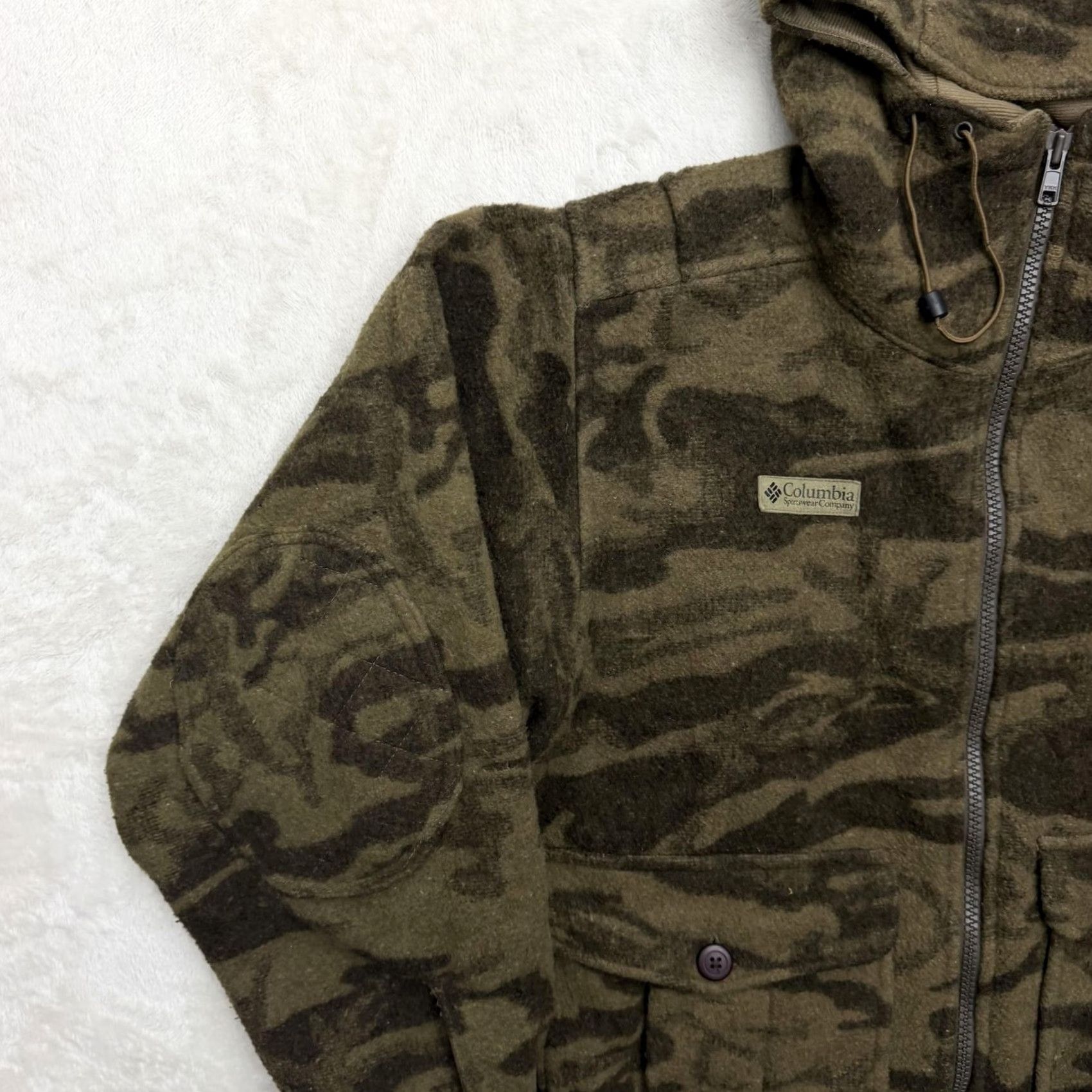 Vintage Columbia Monarch Pass Gallatin Range Jacket Mens Medium Camouflage Wool Hooded Zip Size US M / EU 48-50 / 2 - 5 Thumbnail