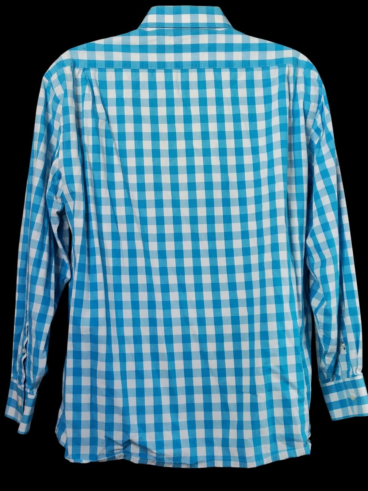 Tommy Hilfiger Tommy Hilfiger Men's Blue & White Checkered Button-Up Shirt Size US XL / EU 56 / 4 - 5 Thumbnail