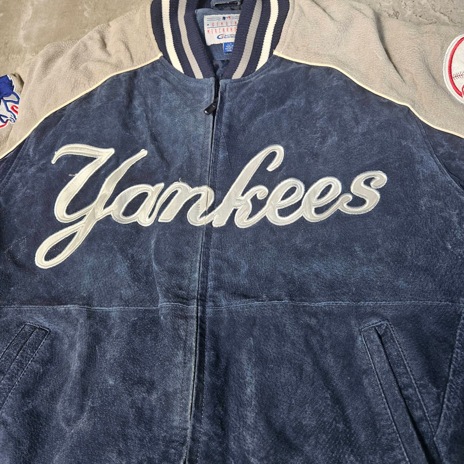 Other VTG New York Yankees Suede Leather Mens Jacket. Size L Size US L / EU 52-54 / 3 - 2 Thumbnail