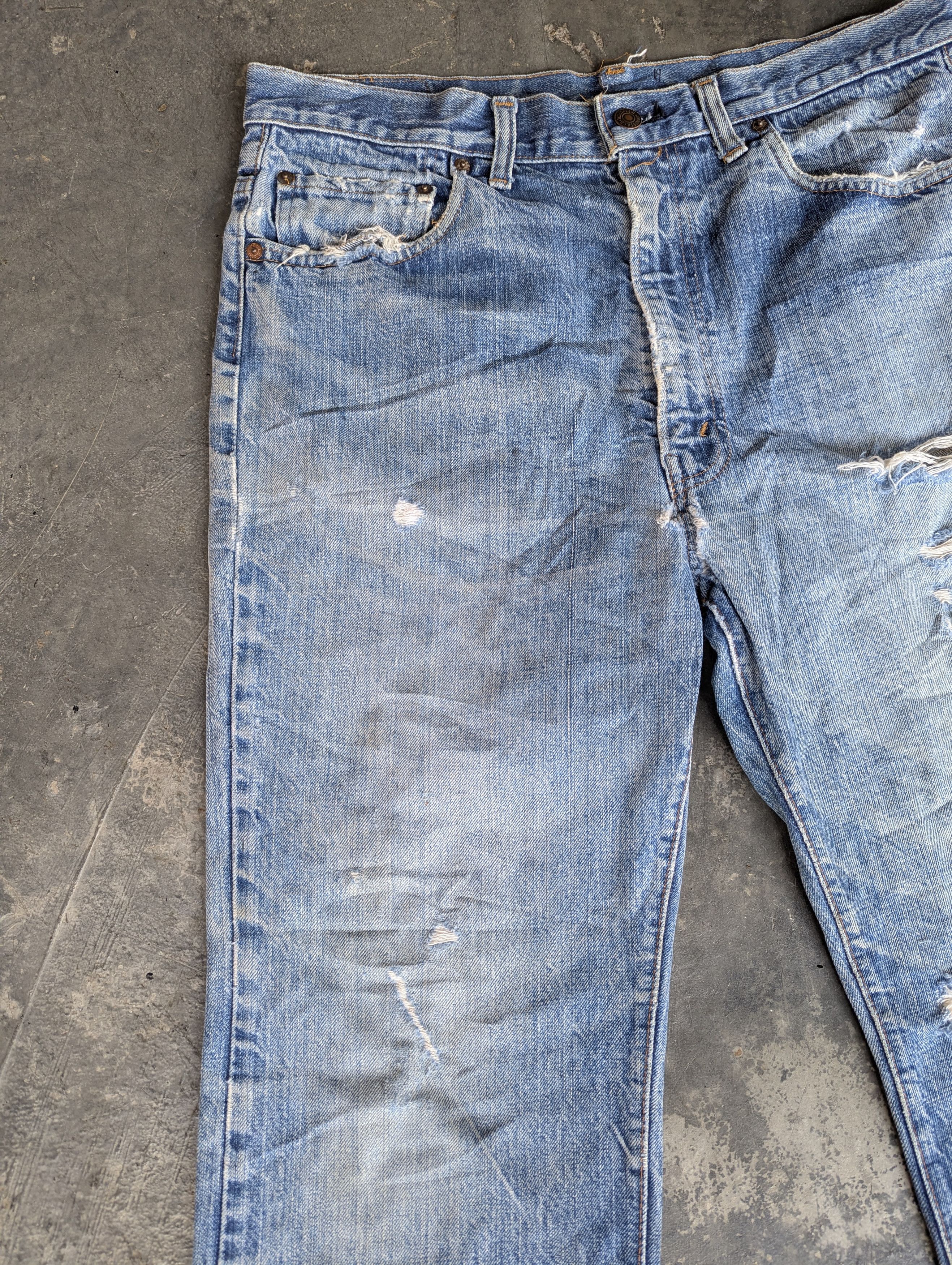 Levi's DISTRESSED 70/80s LEVIS 517 ZIP TALON 42 BUTTON NO 2 RED TAB Size US 34 / EU 50 - 3 Thumbnail