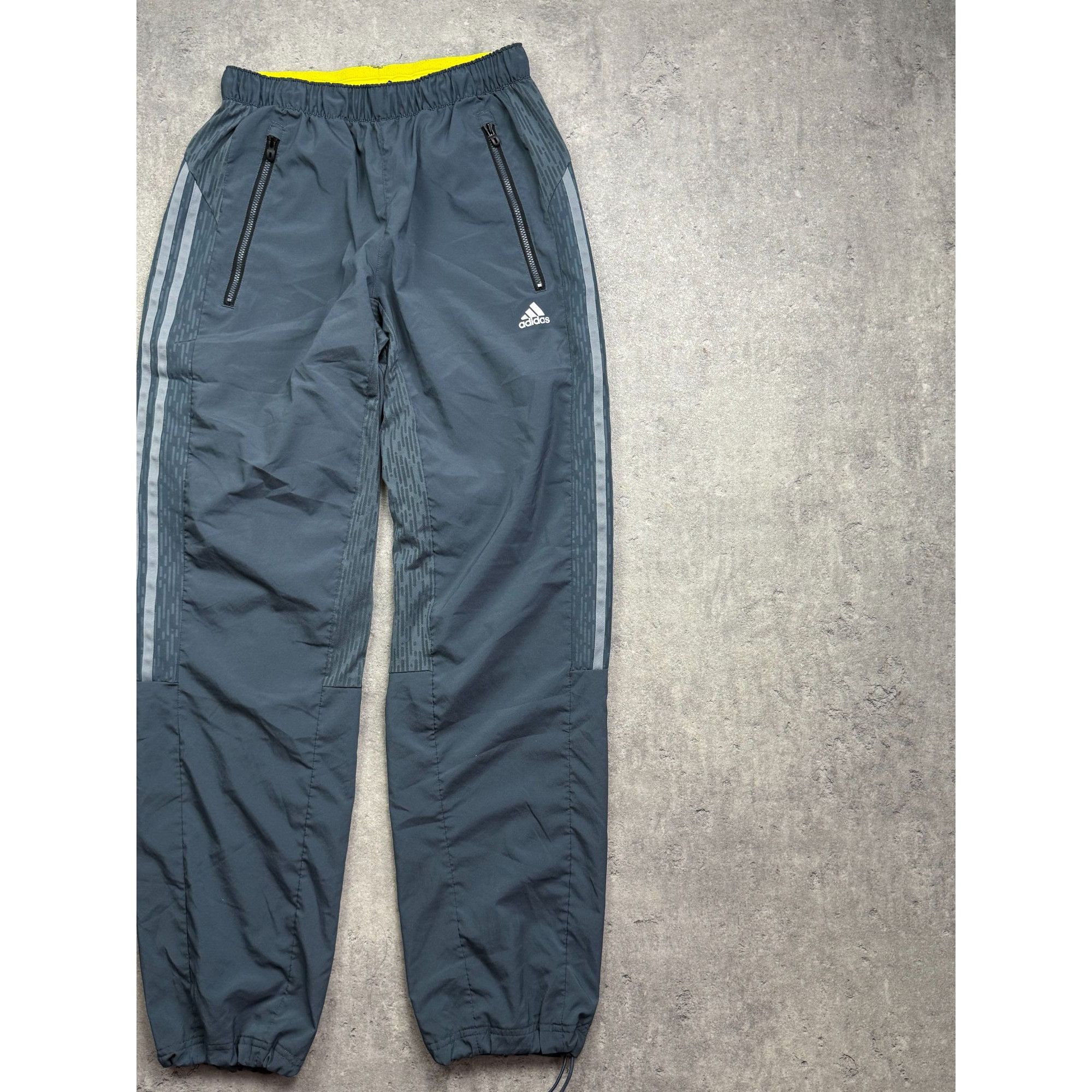 Adidas ADIDAS Grey Technical Tracksuit Bottoms • Adjustable Cuffs • Size US 30 / EU 46 - 12 Thumbnail
