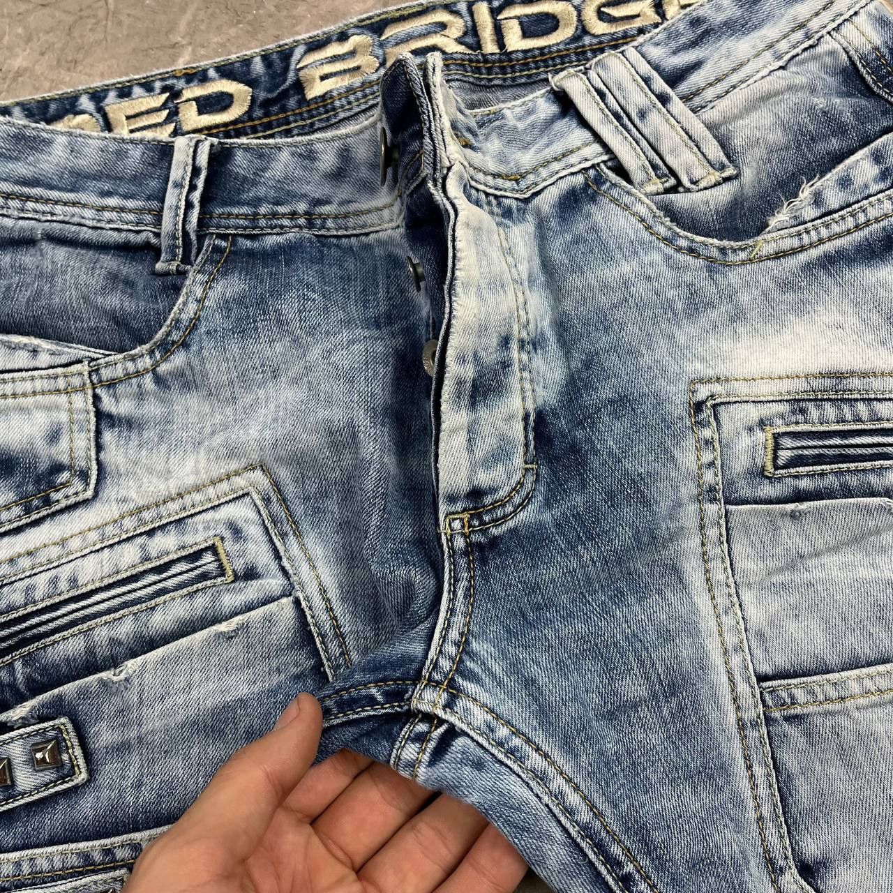 Japanese Brand Jeans Dirty Pants Faded Crash Denim Thrashed Y2K Distressed Size US 33 - 17 Thumbnail