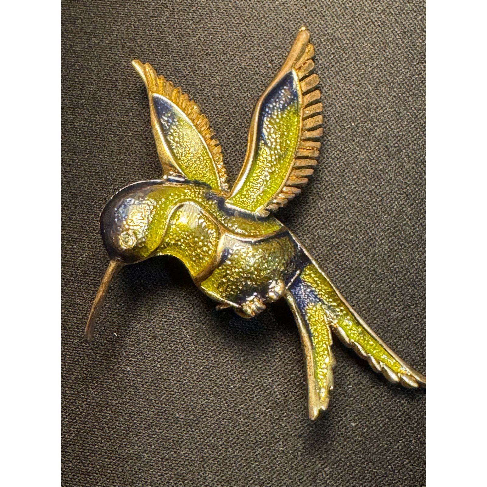 Other Gold Tone Hummingbird Brooch Blue and Green Enamel Size ONE SIZE - 1 Thumbnail