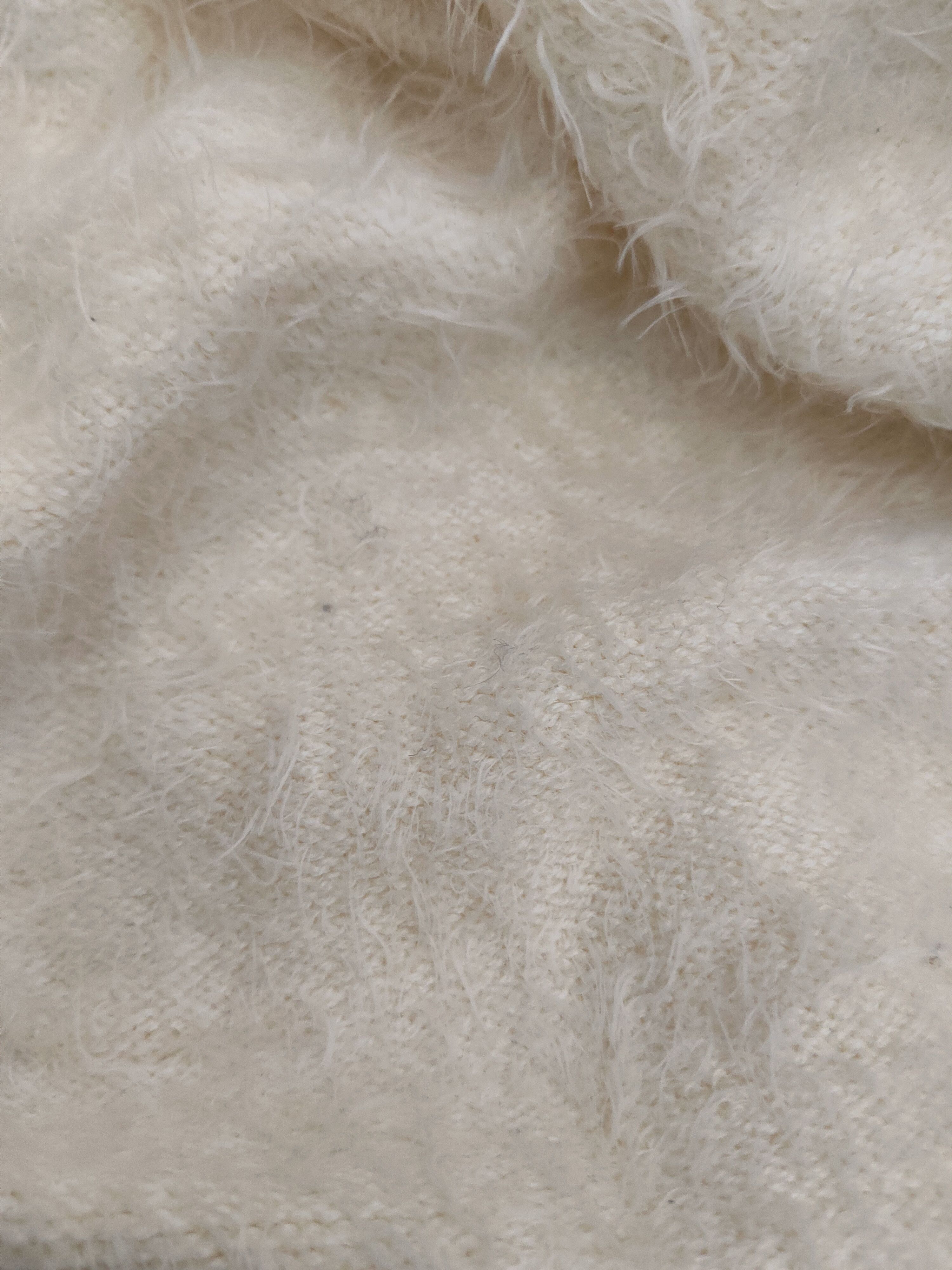 Japanese Brand DL Grove Cream Fur Mohair Knitwear #46-517 Size M / US 6-8 / IT 42-44 - 11 Thumbnail