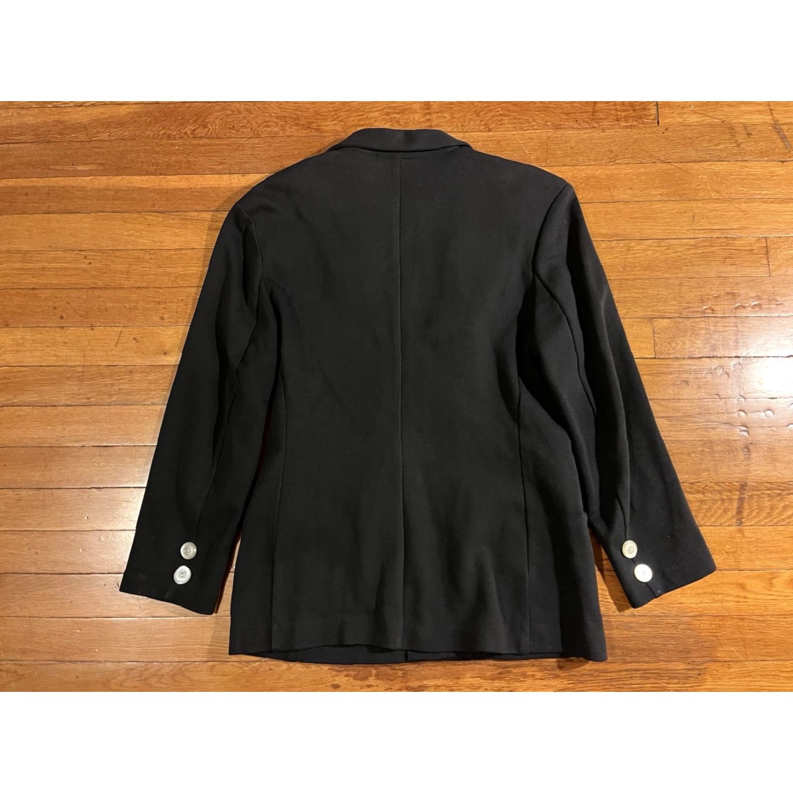 Express VINTAGE Express Blazer Women’s M Black 90s Double-Breasted Notch Lapel Shirt Jacket Pant Suit Casual Business Travel Size M / US 6-8 / IT 42-44 - 6 Thumbnail