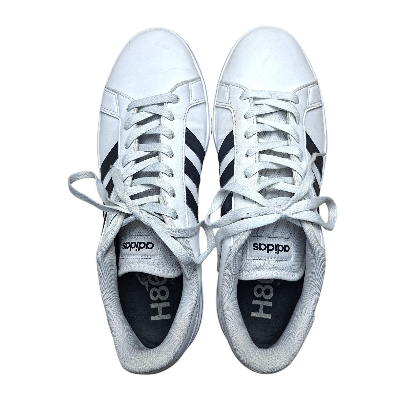 Adidas Adidas Grand Court Base 2.0 Sneakers White Black Leather Size US 11 / EU 44 - 2 Thumbnail