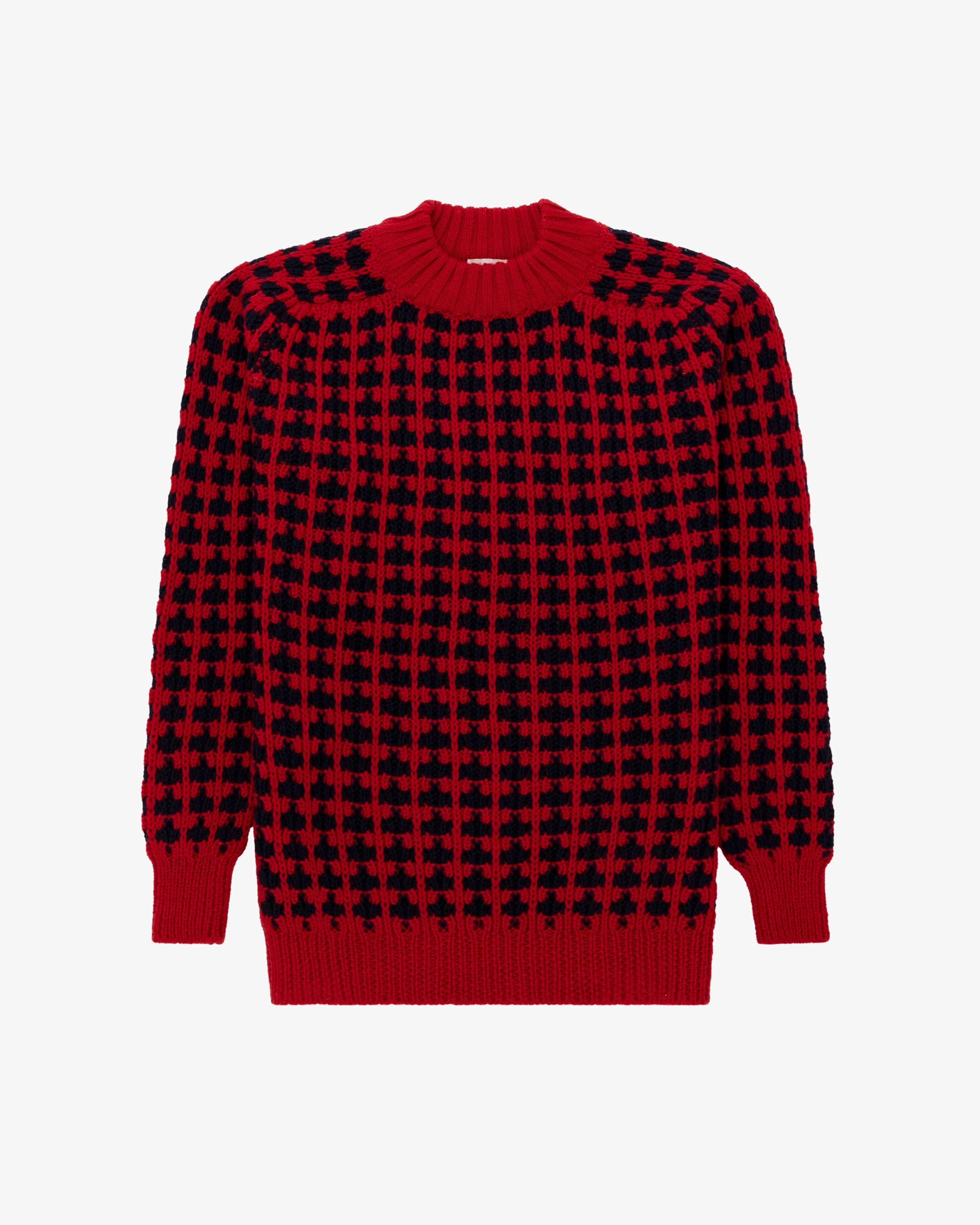 image of Saks Fifth Avenue x Vintage Saks 5Th Ave Mockneck Knit Sweater (Leon Dore) in Red/Navy (Size Medium