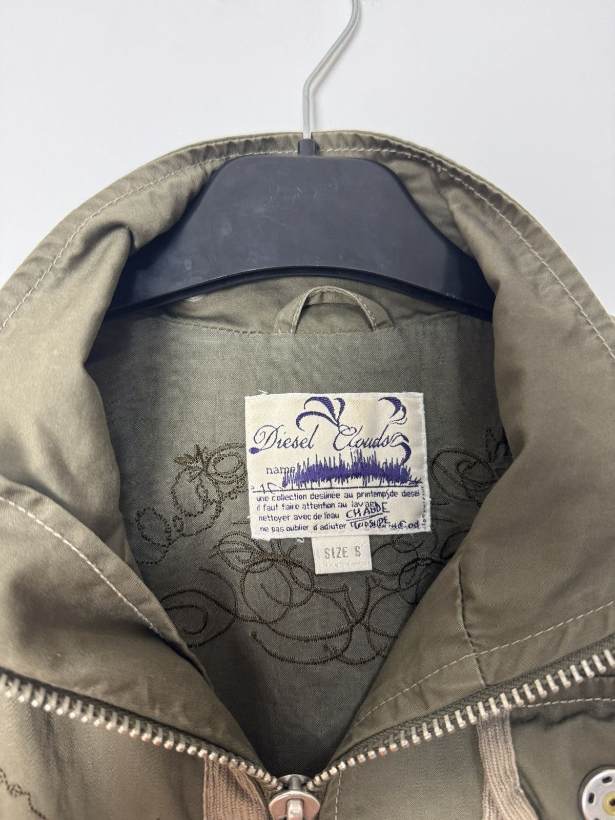 Diesel Rare Vintage Diesel “Clouds” Embroidered Military Jacket 00s Size S / US 4 / IT 40 - 5 Thumbnail