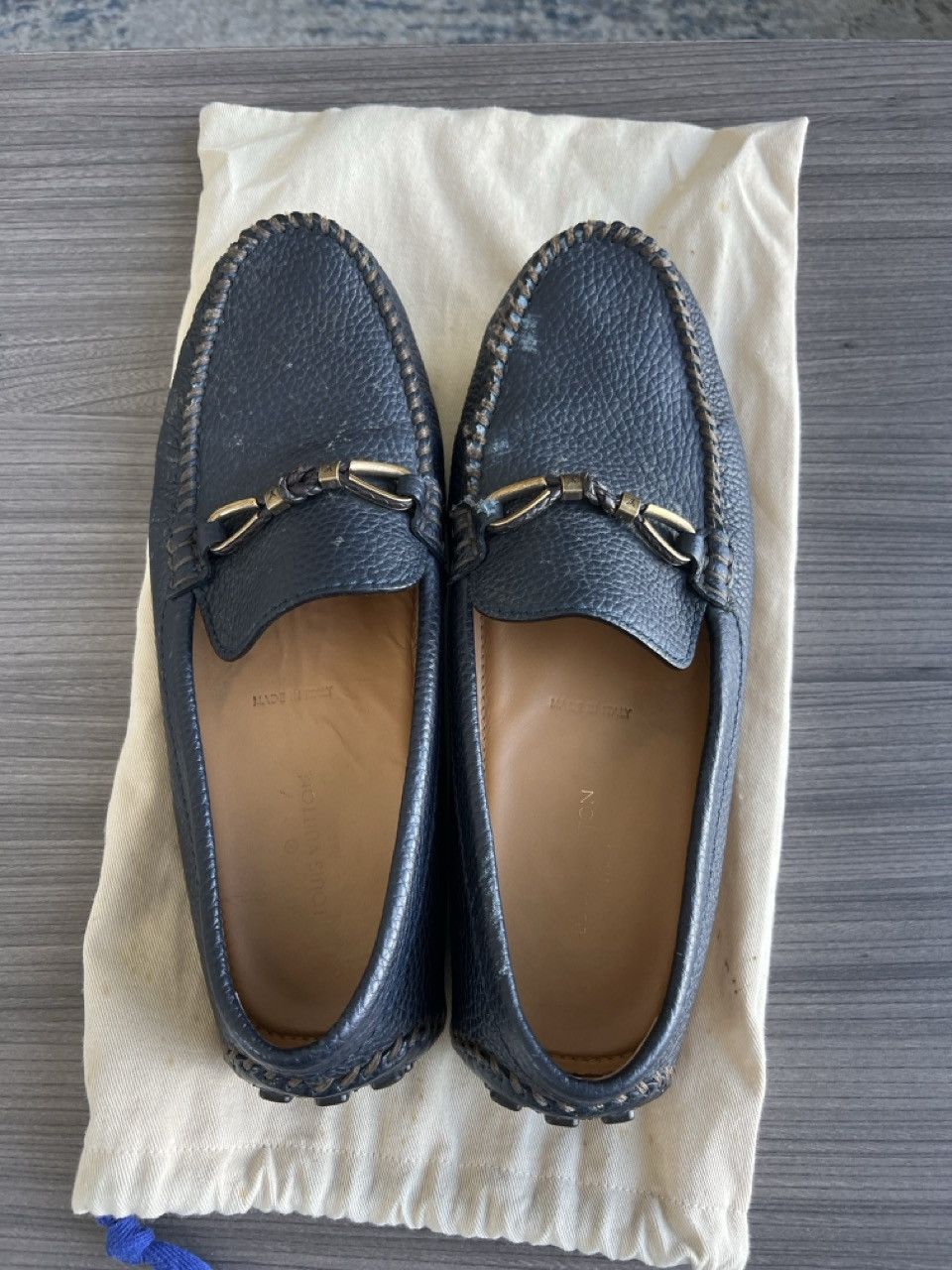 Louis Vuitton Louis Vuitton driving loafers - Navy Size US 8.5 / EU 41-42 - 3 Thumbnail