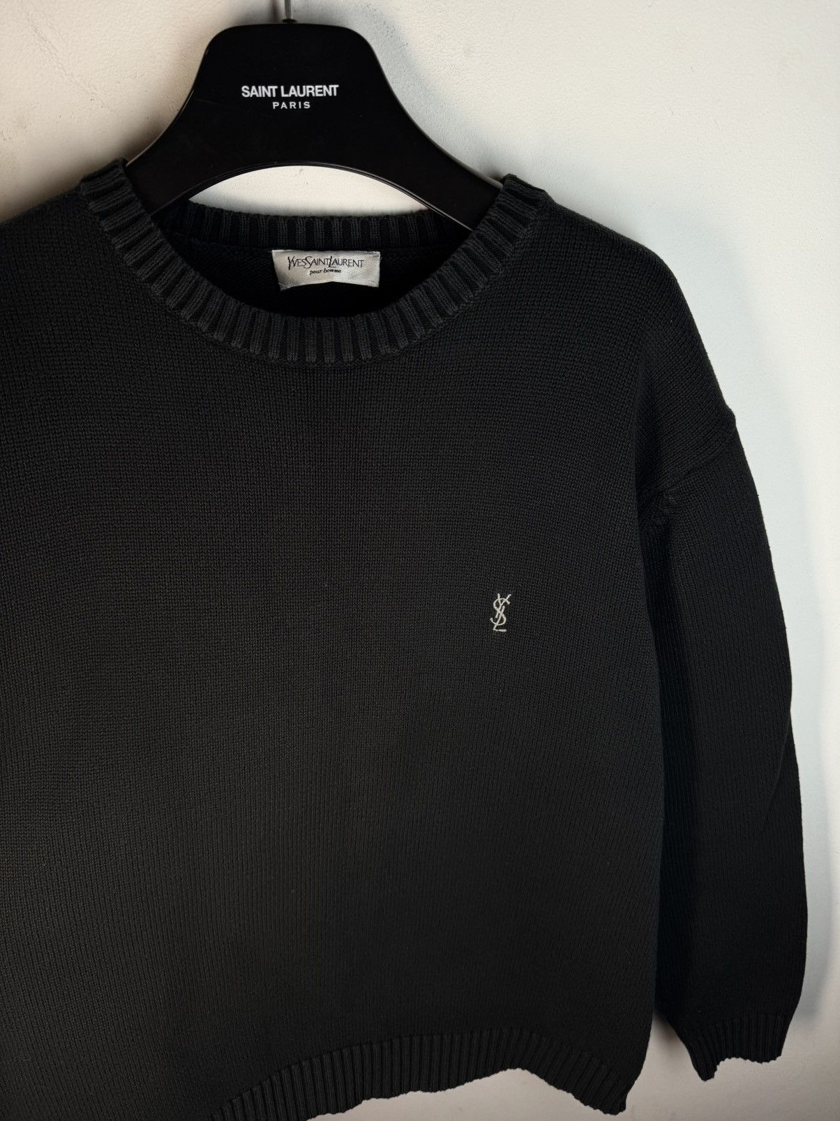 Yves Saint Laurent Black YSL Sweater Knit Size US S / EU 44-46 / 1 - 10 Thumbnail