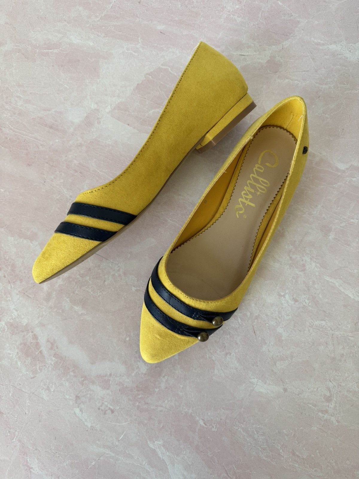 Vintage Callisto Size 6 mustard yellow women’s pointed flats Size US 6 / IT 36 - 1 Thumbnail