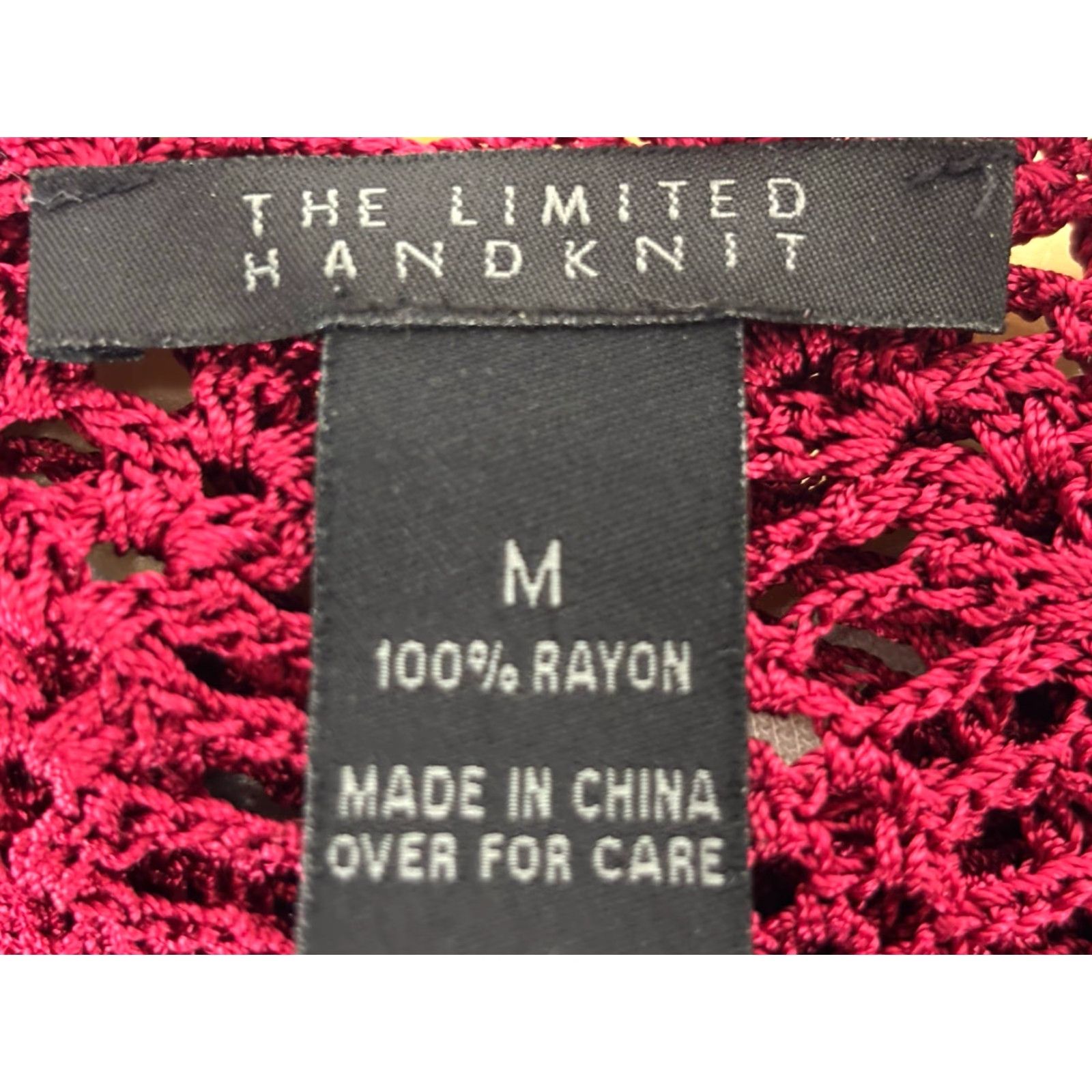 Vintage VINTAGE The Limited Handknit Sweater Women’s M Red Beaded Trim 1990s Whimsigoth Fairy Mens? Size M / US 6-8 / IT 42-44 - 7 Thumbnail