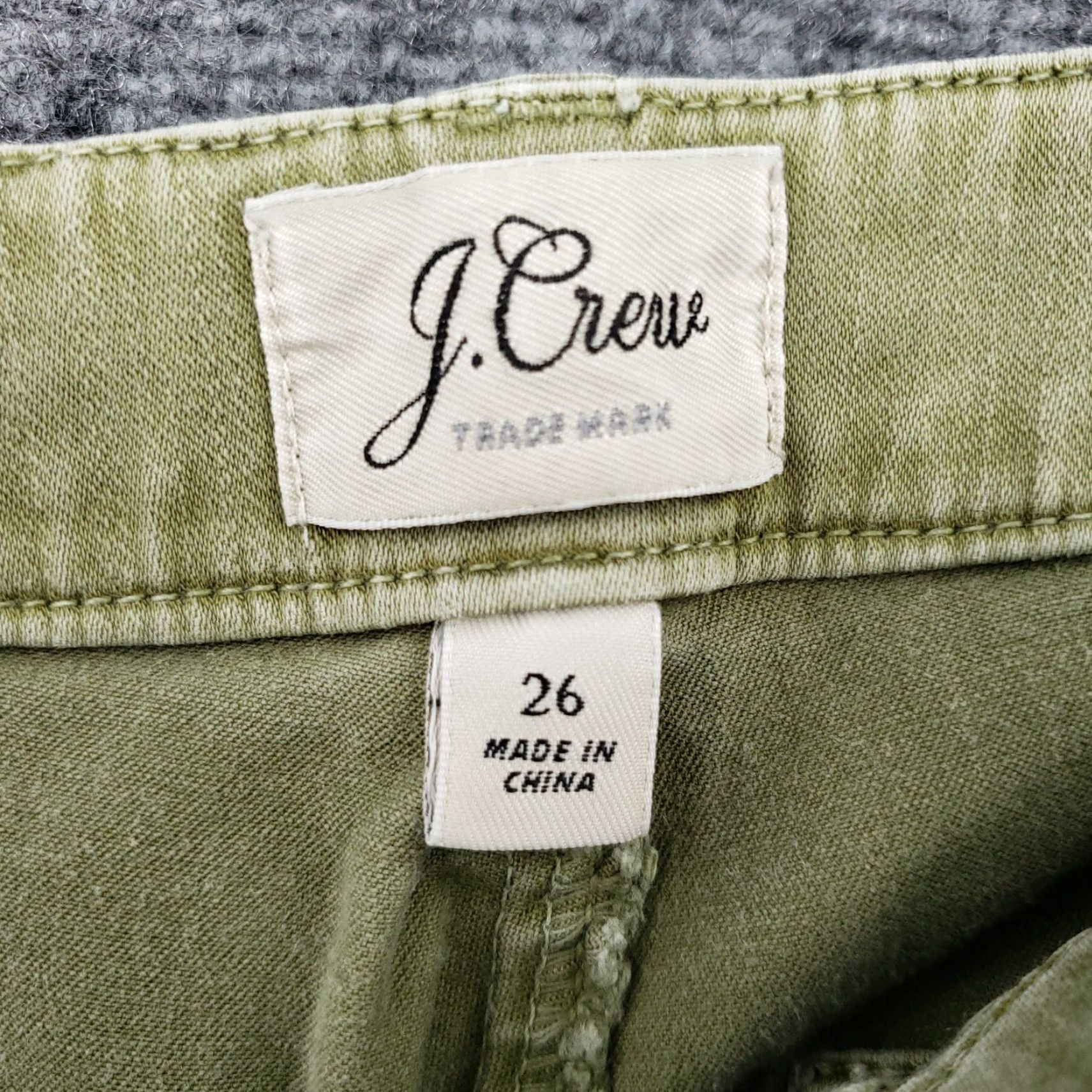 J.Crew J.Crew Pants Womens 26 Green Ankle Mid-Rise Skinny Front Zip Casual Size 26" / US 2 / IT 38 - 3 Thumbnail