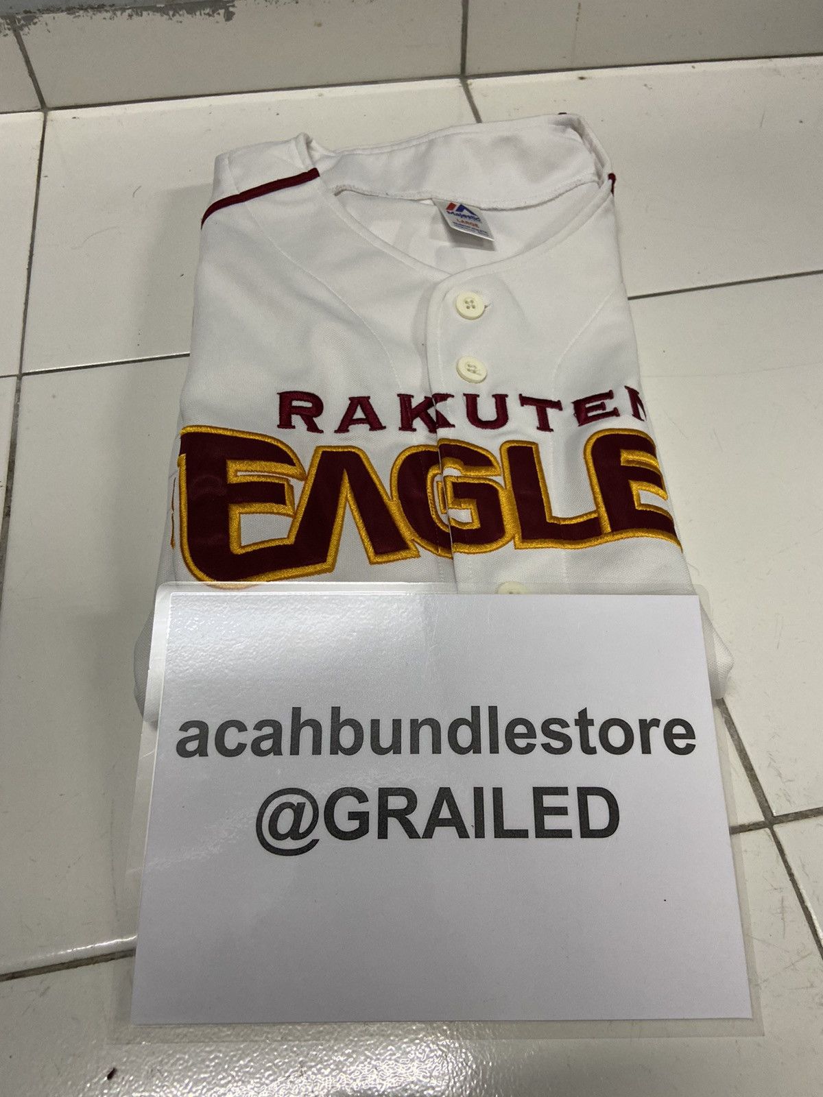 MLB TOHOKO RAKUTEN EAGLES LOUIS OKOYE 9 JERSEY 2019 autograph Size US L / EU 52-54 / 3 - 20 Thumbnail