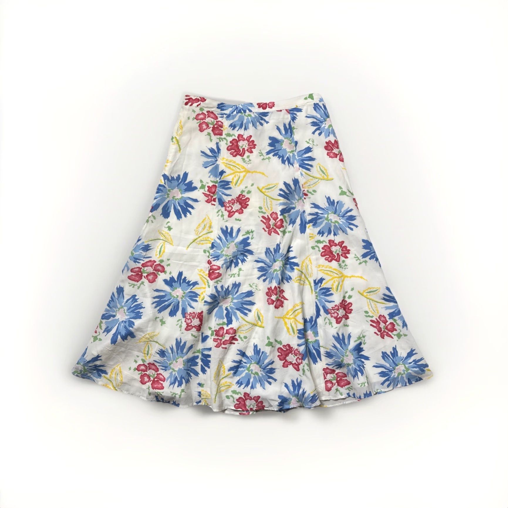 Polo Ralph Lauren Polo Ralph Lauren Skirt Womens Midi A-Line Lace Pockets White 4 Linen Navy SS2 Size 27" / US 4 / IT 40 - 6 Thumbnail