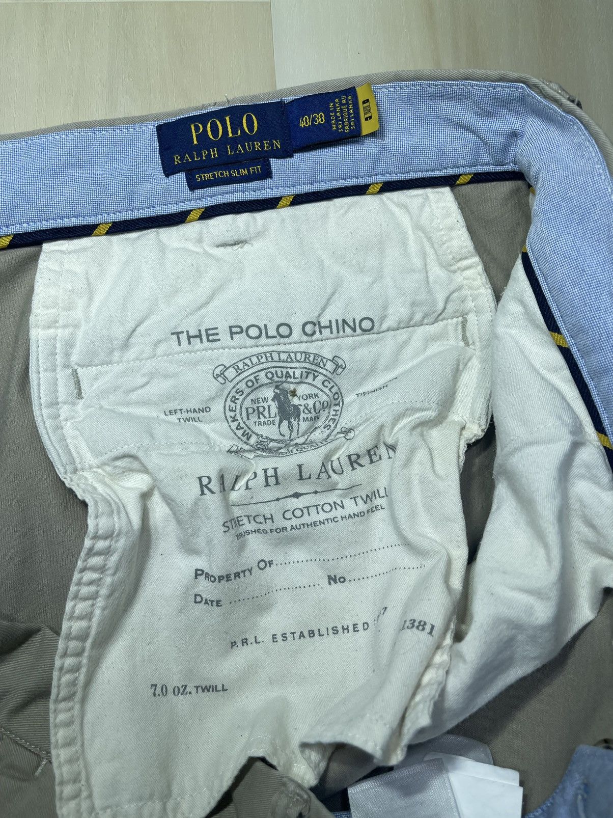 Polo Ralph Lauren Polo Ralph Lauren Pants 40x30 Khaki Chino Stretch Slim Fit Size US 40 / EU 56 - 7 Thumbnail