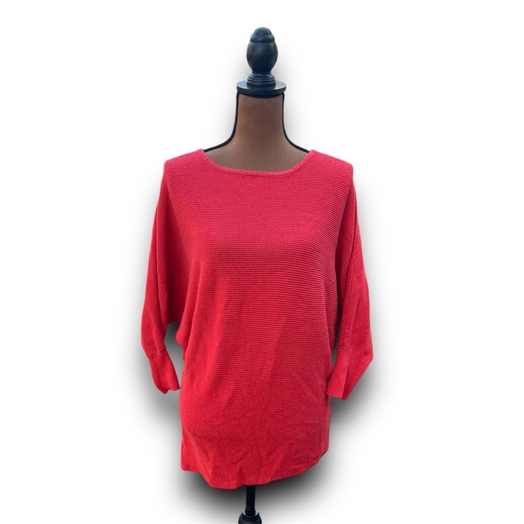 Ellen Tracy Ellen Tracy Poppy Ribbed Oversized Sweater Dolman Style Slee Size S / US 4 / IT 40 - 1 Thumbnail