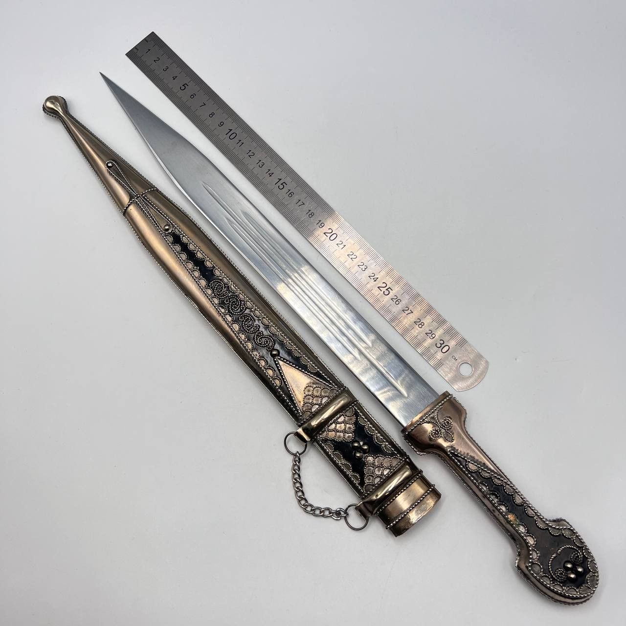 Vintage Vintage Decor Dagger Sword Filigree Enamel Steel Souvenir Size ONE SIZE - 5 Thumbnail