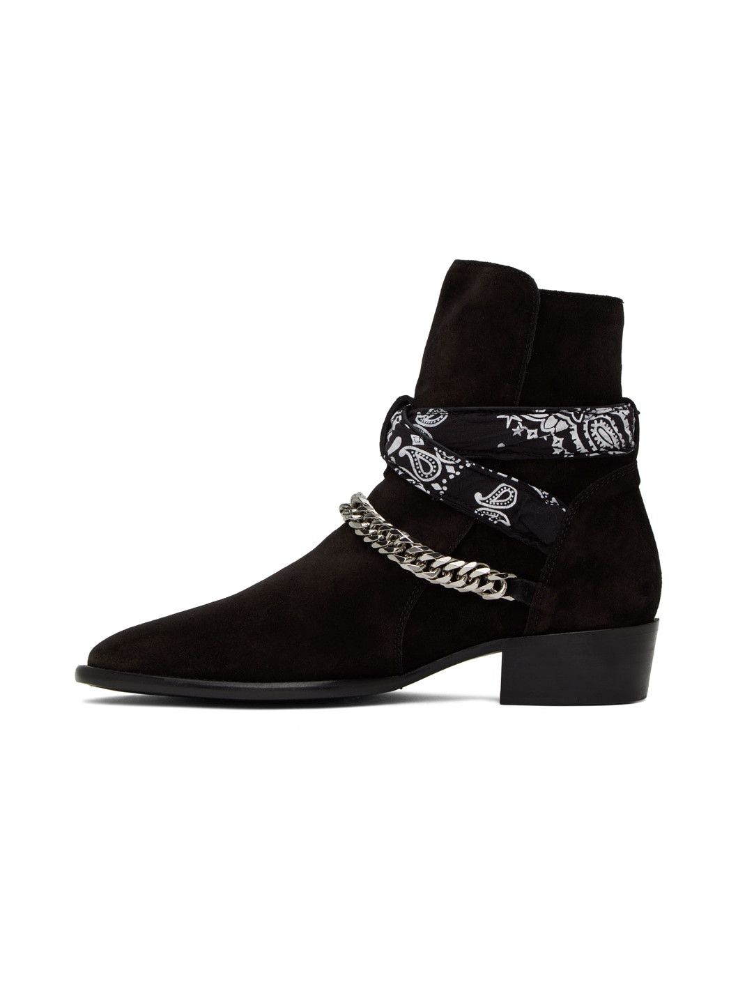 Amiri o1y0525 Leather Buckle Ankle Boots in Black Size US 9 / EU 42 - 2 Thumbnail