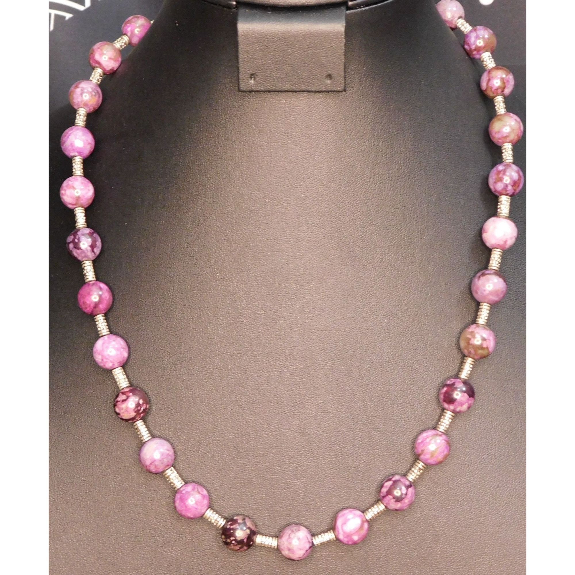 Other Whimsical Dyed Purple Agate Necklace With Silver Tone Accent Size ONE SIZE - 3 Thumbnail