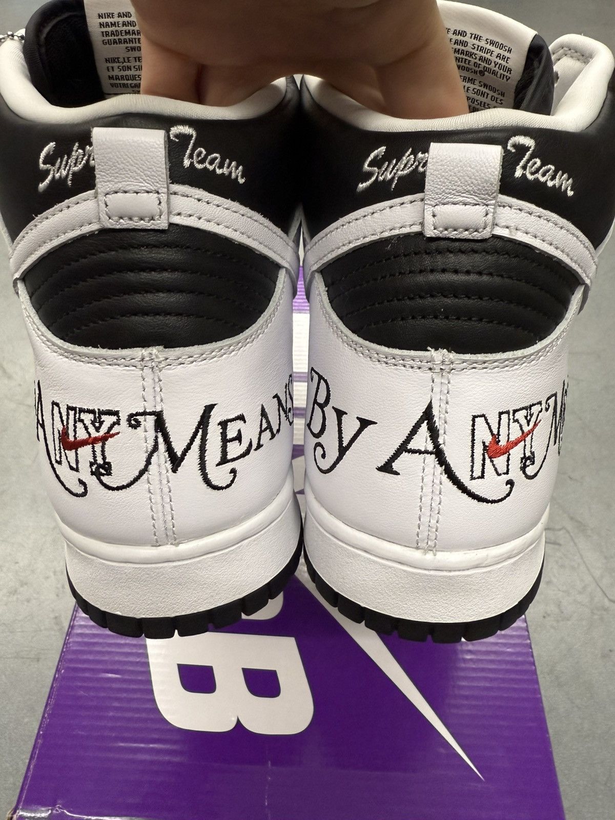 Nike × Supreme 2022 Nike SB Dunk High Supreme By Any Means Stormtrooper Size US 13 / EU 46 - 6 Thumbnail