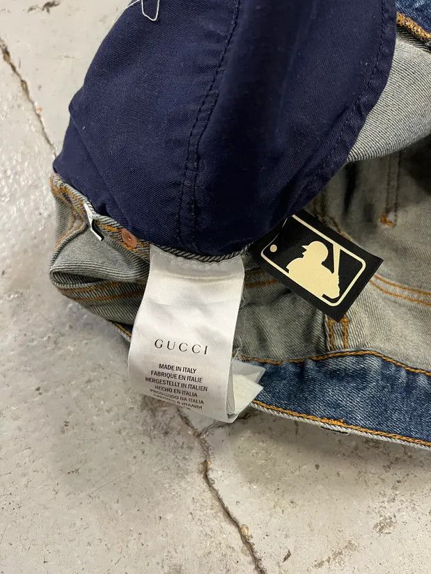 Designer × Gucci × Vintage Gucci MBL Yankees Blue Slim Denim Jeans Size US 39 - 12 Thumbnail