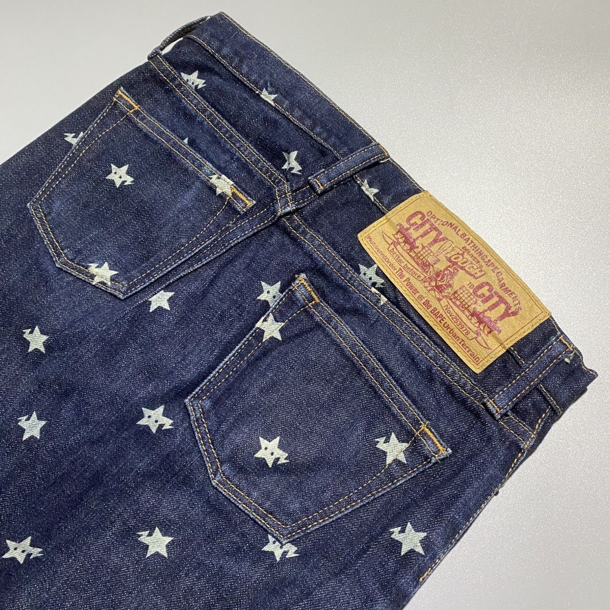 Bape A BATHING APE Apestar All-Over Print Denim - Pants Size 28" / US 6 / IT 42 - 9 Thumbnail