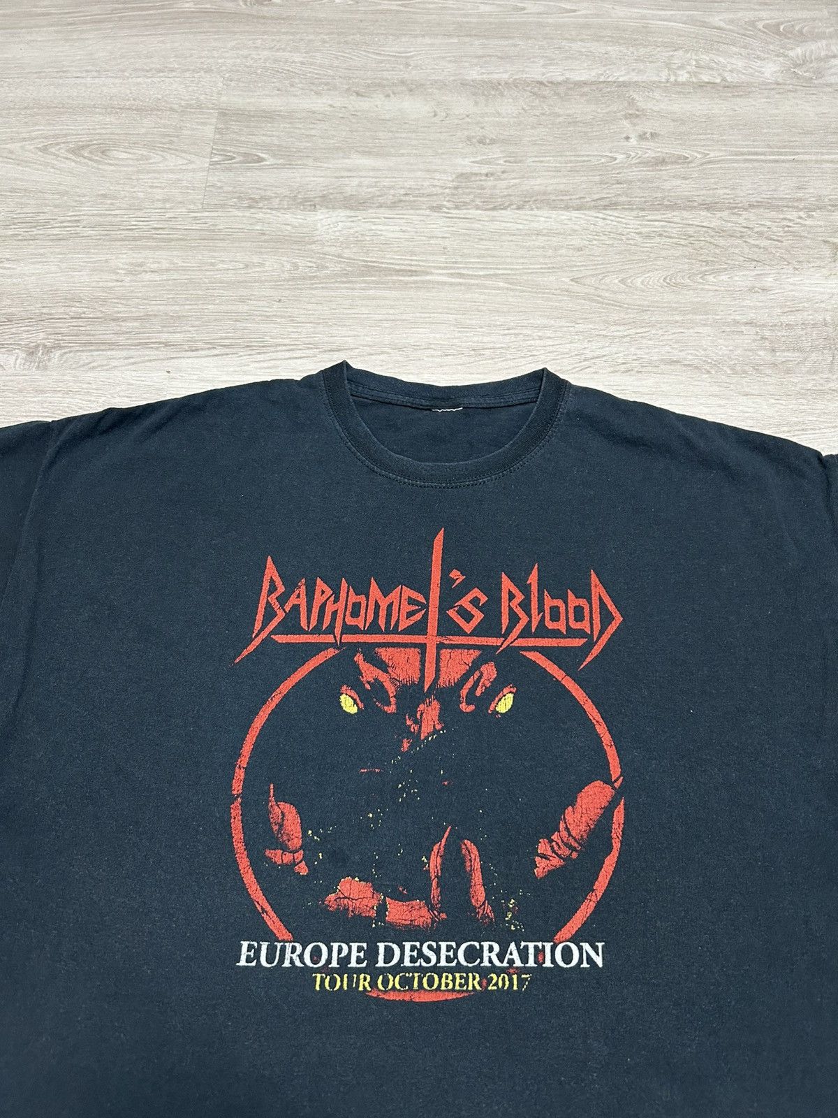 Vintage Baphomes Blood Rock T-shirt Tour Europe 2017 size XXL Size US XXL / EU 58 / 5 - 2 Thumbnail
