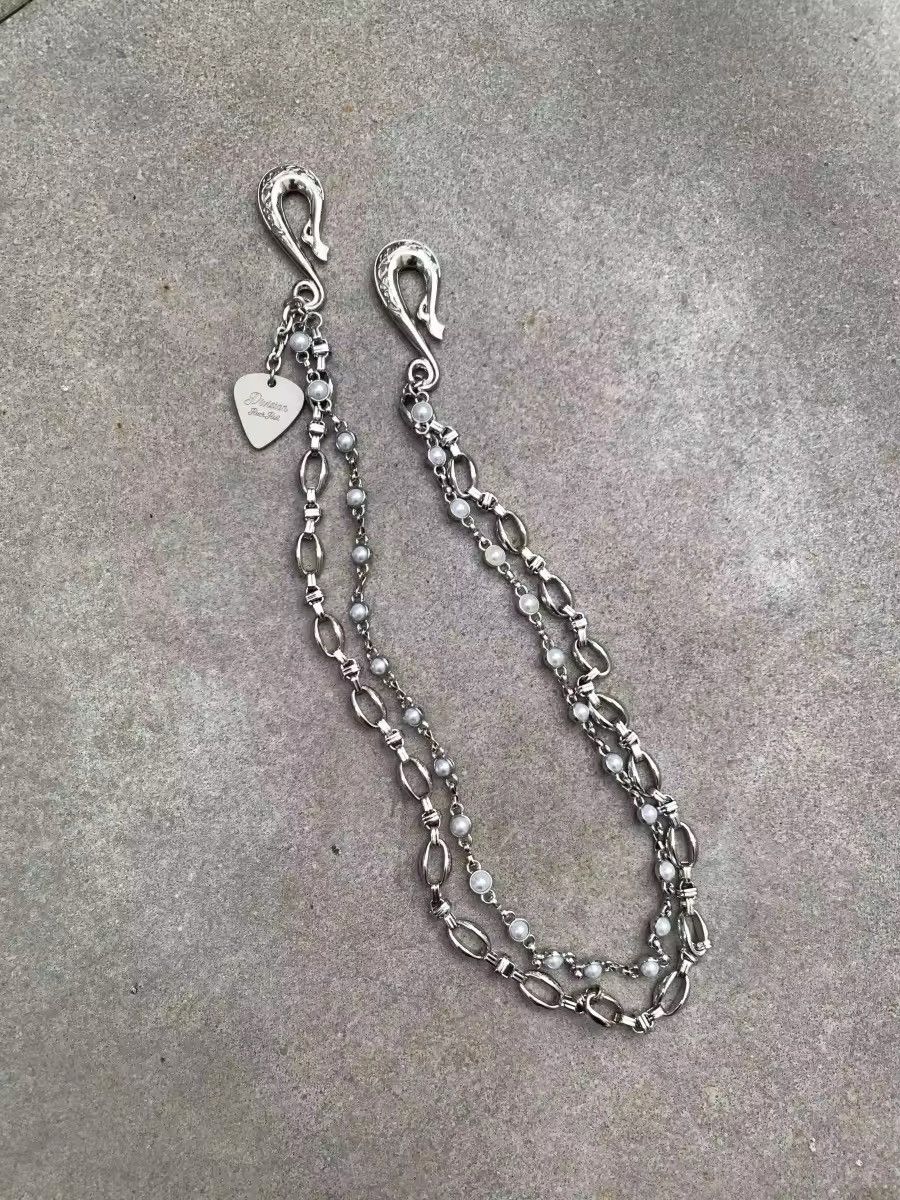 Designer Metal Pearl Double Layer Waist Chain Size ONE SIZE - 3 Thumbnail
