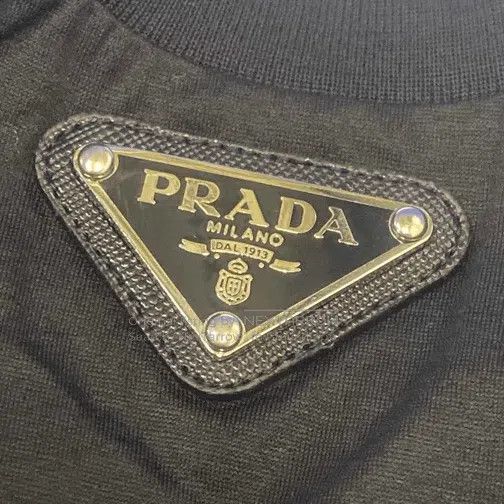 Prada Prada Black Cotton Logo T. Size XXS / US 00 / IT 34 - 9 Thumbnail