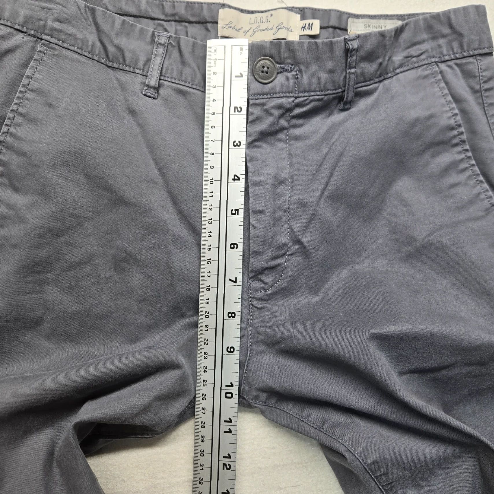 H&M H&M L.O.G.G. Solid Gray Skinny Fit Pants Elastic Backing Women's Size 31 Size 24" / US 00 / IT 34 - 5 Thumbnail