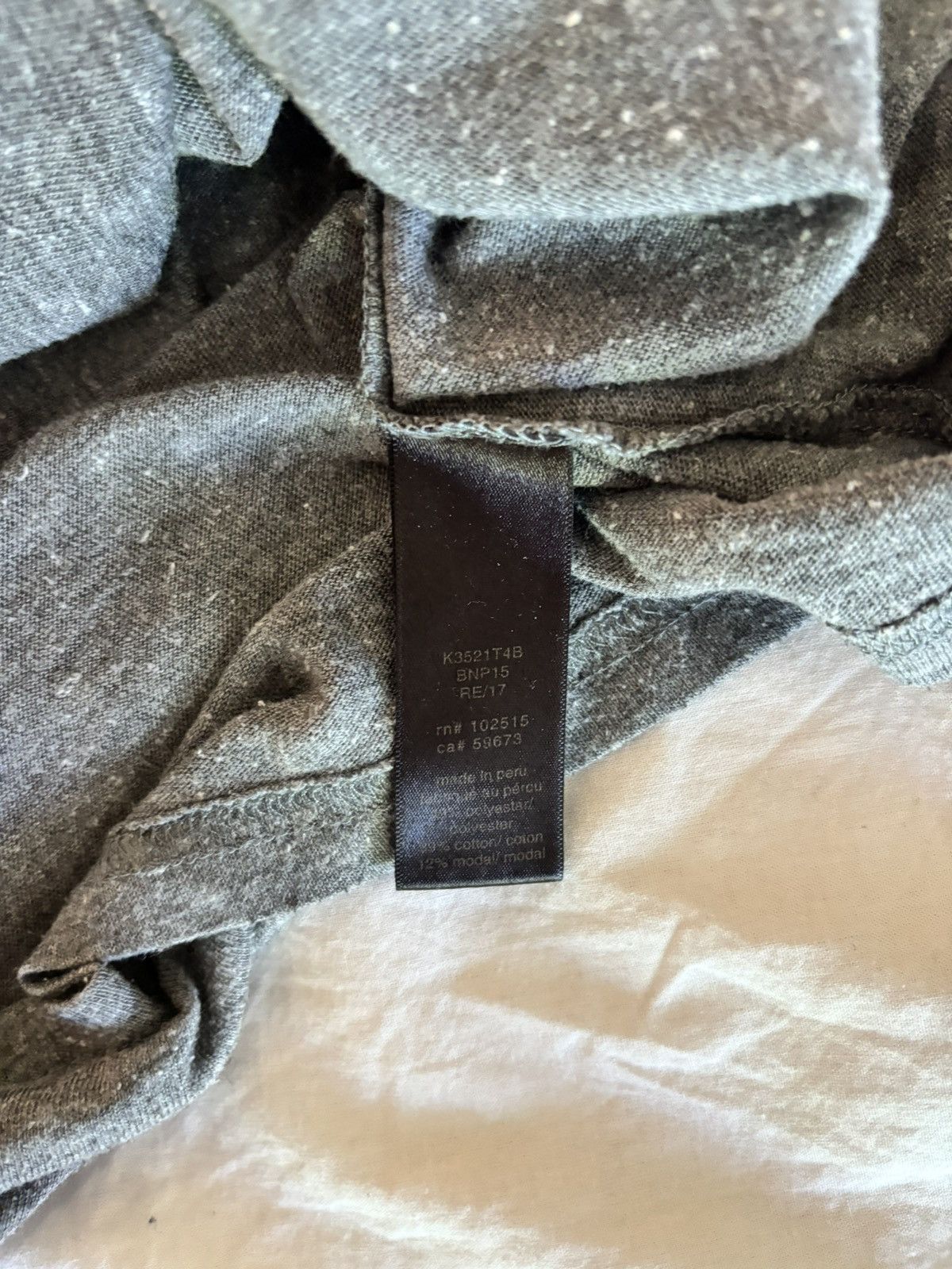Allsaints AllSaints Oversized Grey Marl Minimalist T-Shirt Size US XL / EU 56 / 4 - 5 Thumbnail