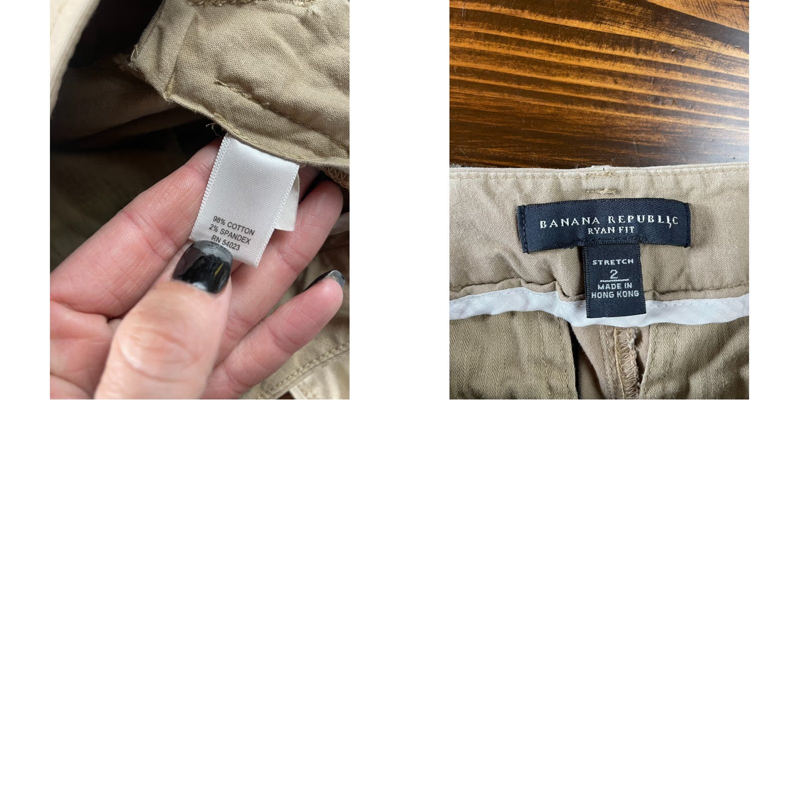 Banana Republic Banana Republic Pants Women Size 2 Tan Ryan Fit Hemmed Chino Slimming Straight 25.5in Inseam Size 29" - 8 Thumbnail