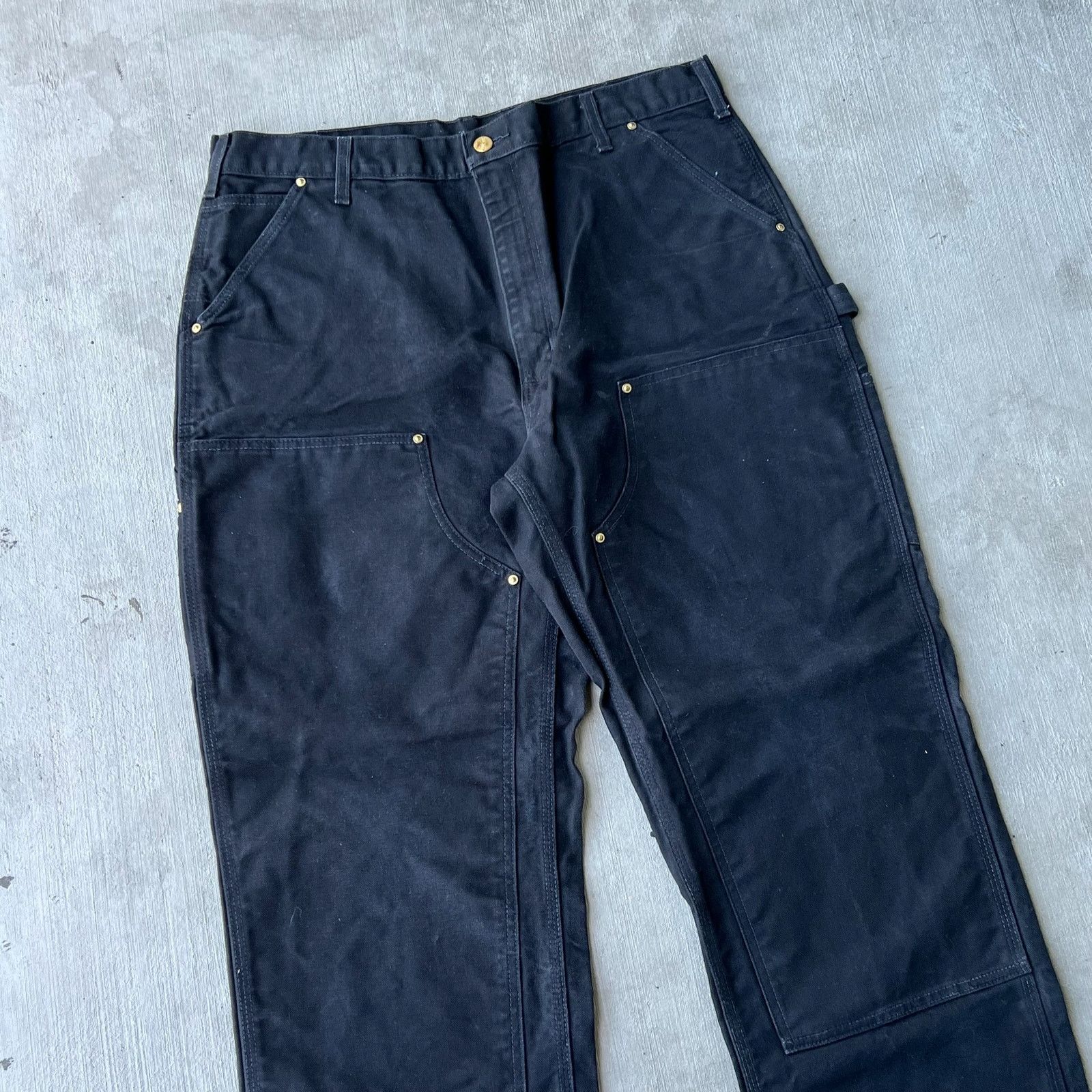Carhartt × Vintage Carhartt black double knee work wear carpenter pants Size US 36 / EU 52 - 2 Thumbnail