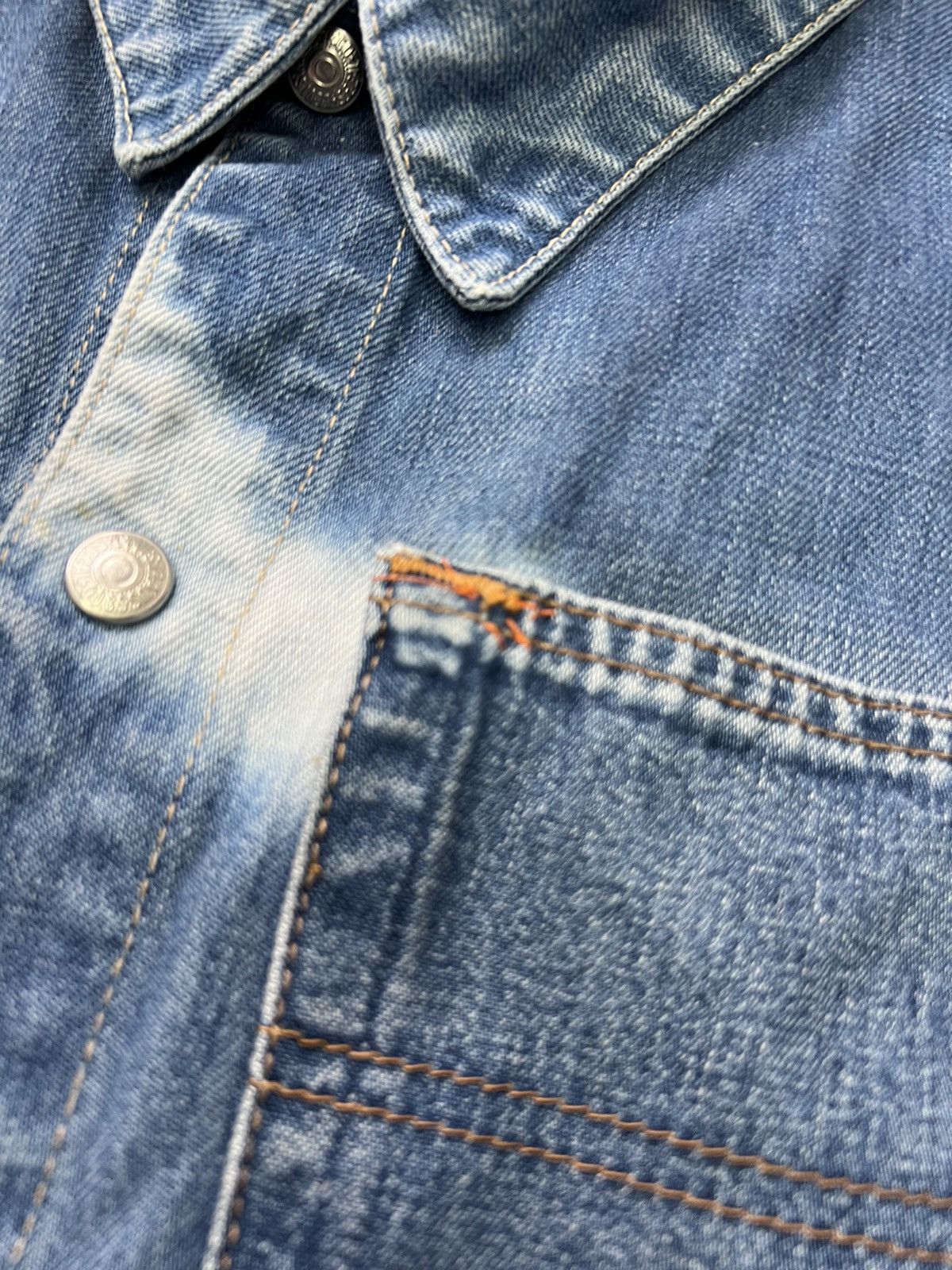 Levi's × Levi's Vintage Clothing × Vintage Levis Engineered Jeans Snap Button Denim Jacket Size US XL / EU 56 / 4 - 7 Thumbnail