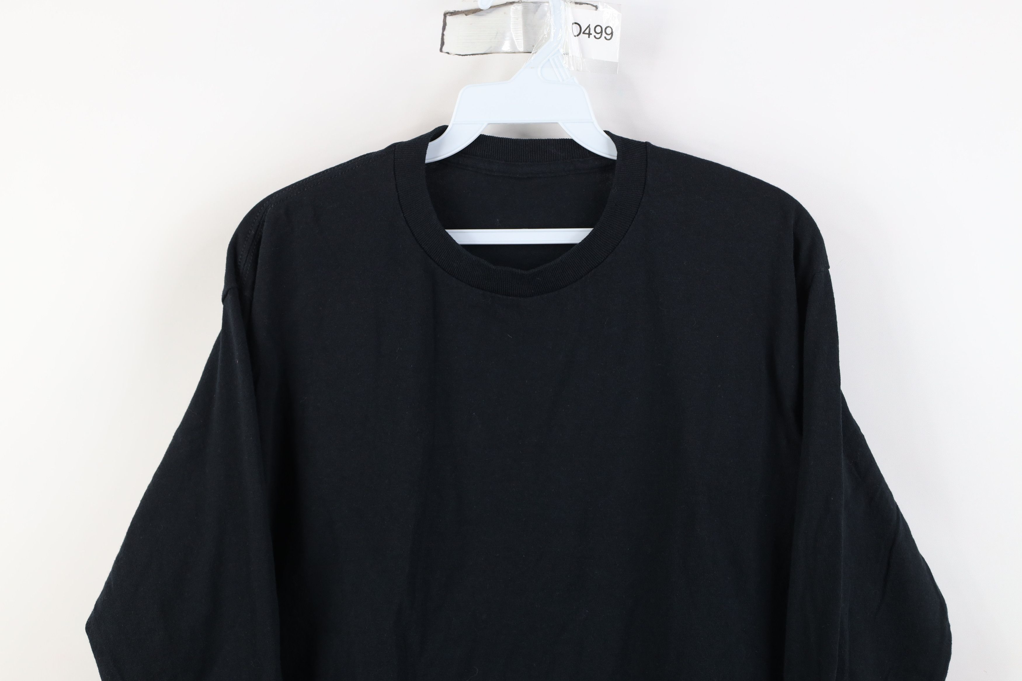 Vintage Vintage 90s Streetwear Blank Cotton Long Sleeve T-Shirt Size US M / EU 48-50 / 2 - 2 Thumbnail