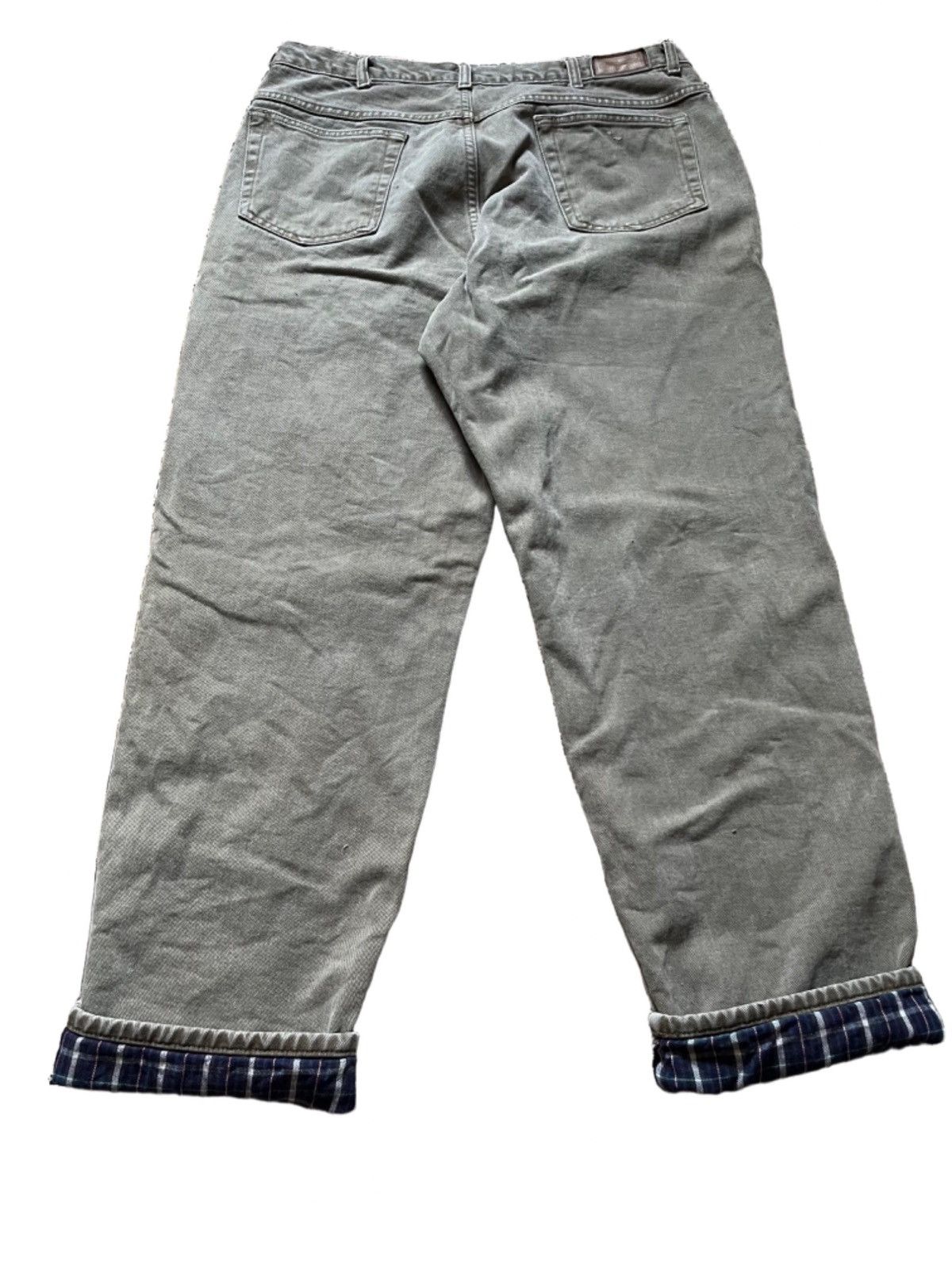 L.L. Bean × Vintage LL Bean Jeans Khaki Plaid Flanel Size US 34 / EU 50 - 2 Thumbnail