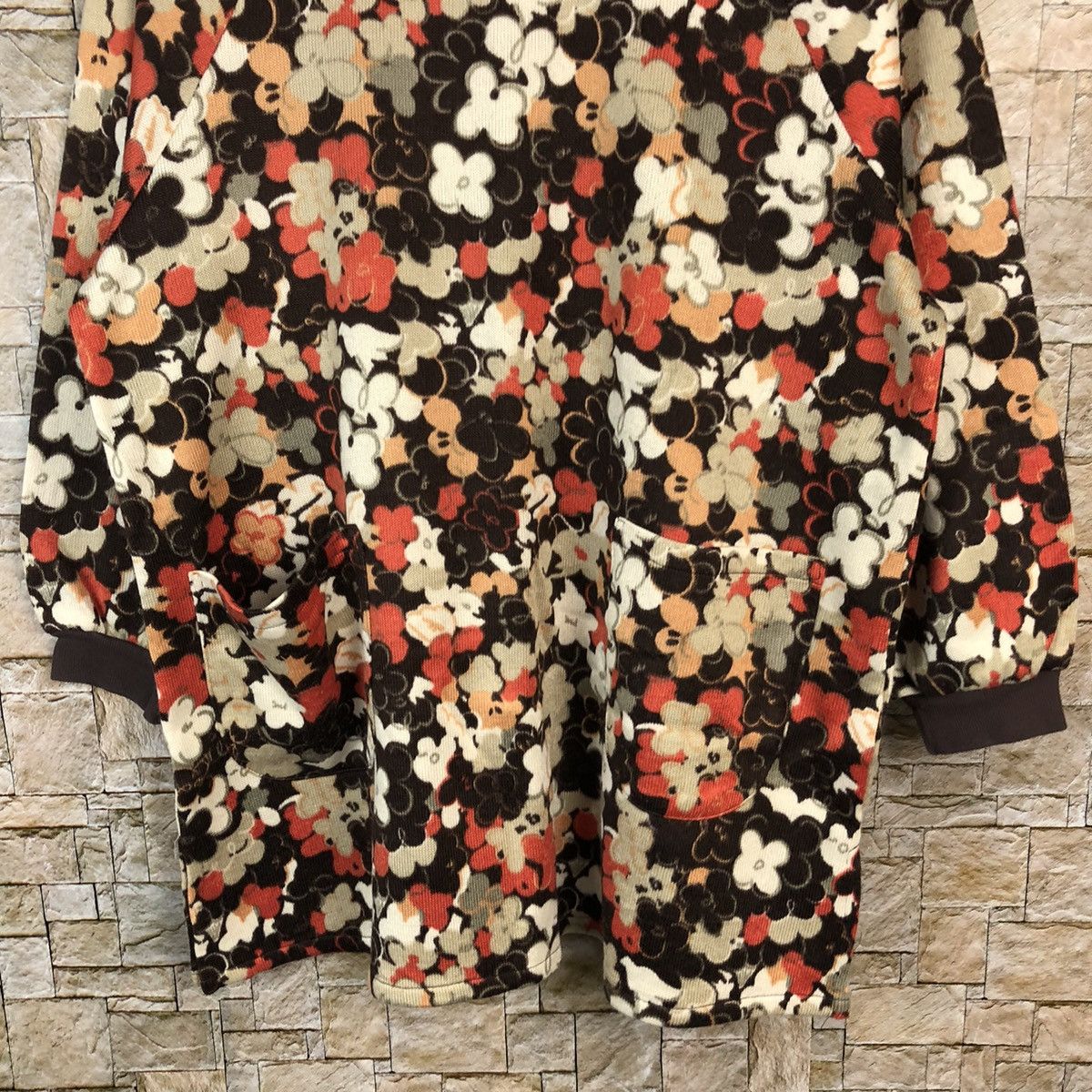 Homespun Knitwear × Japanese Brand × Vintage Japanese Brand vintage art flower Brown Knitwear #A1104 Size L / US 10 / IT 46 - 6 Thumbnail