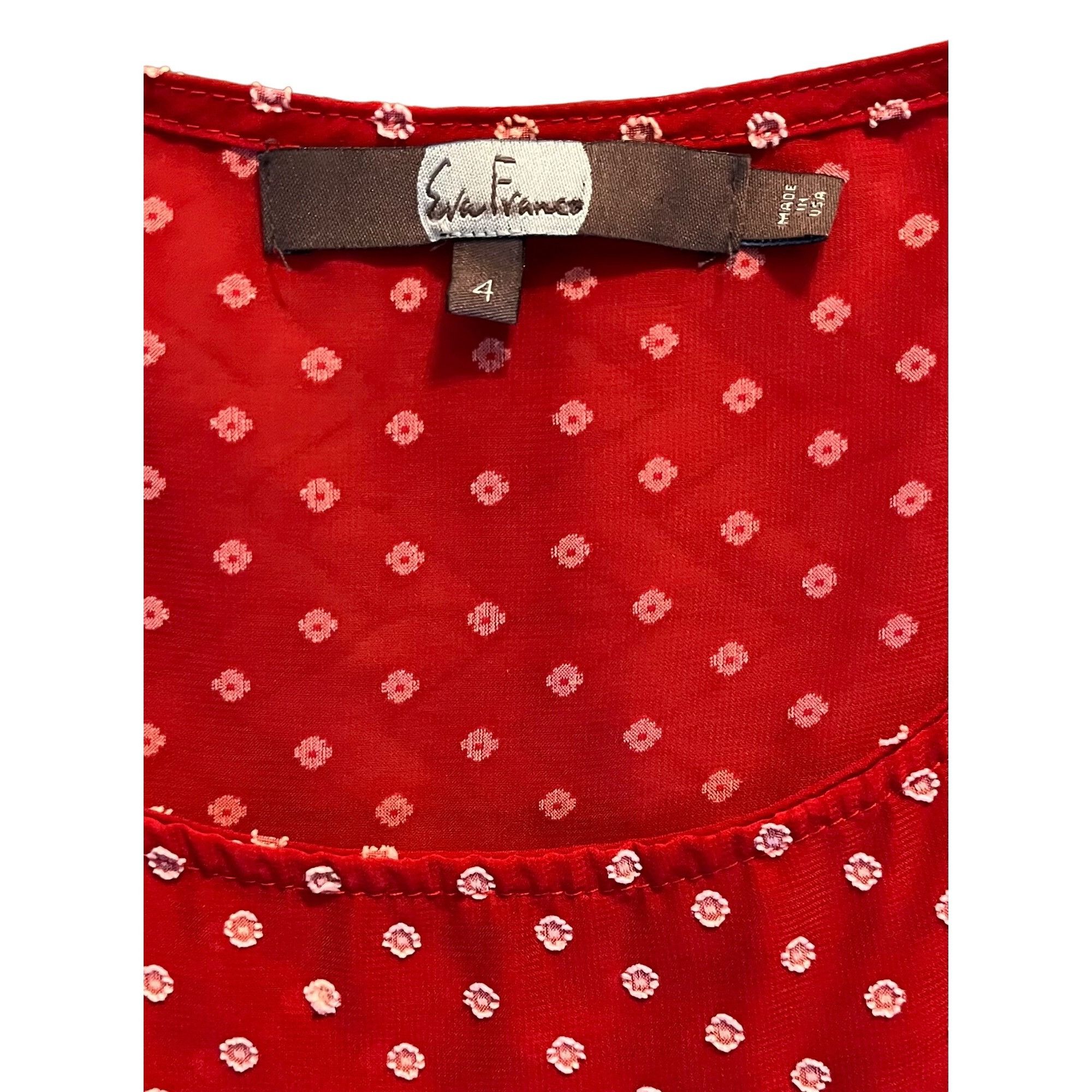 Anthropologie Anthropologie Eva Franco 4 6 Fluttered Conchita Dress Red Dr Size S / US 4 / IT 40 - 9 Thumbnail