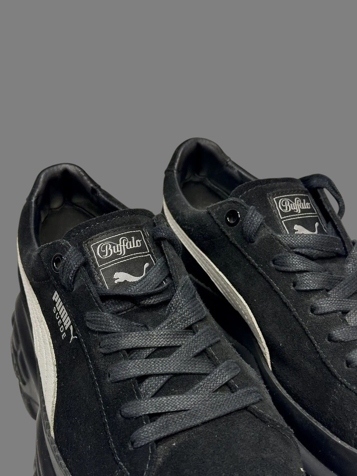 New Rock Rare Buffalo x Puma Black Platform Suede Sneakers Avantgarde Size US 7 / EU 40 - 9 Thumbnail