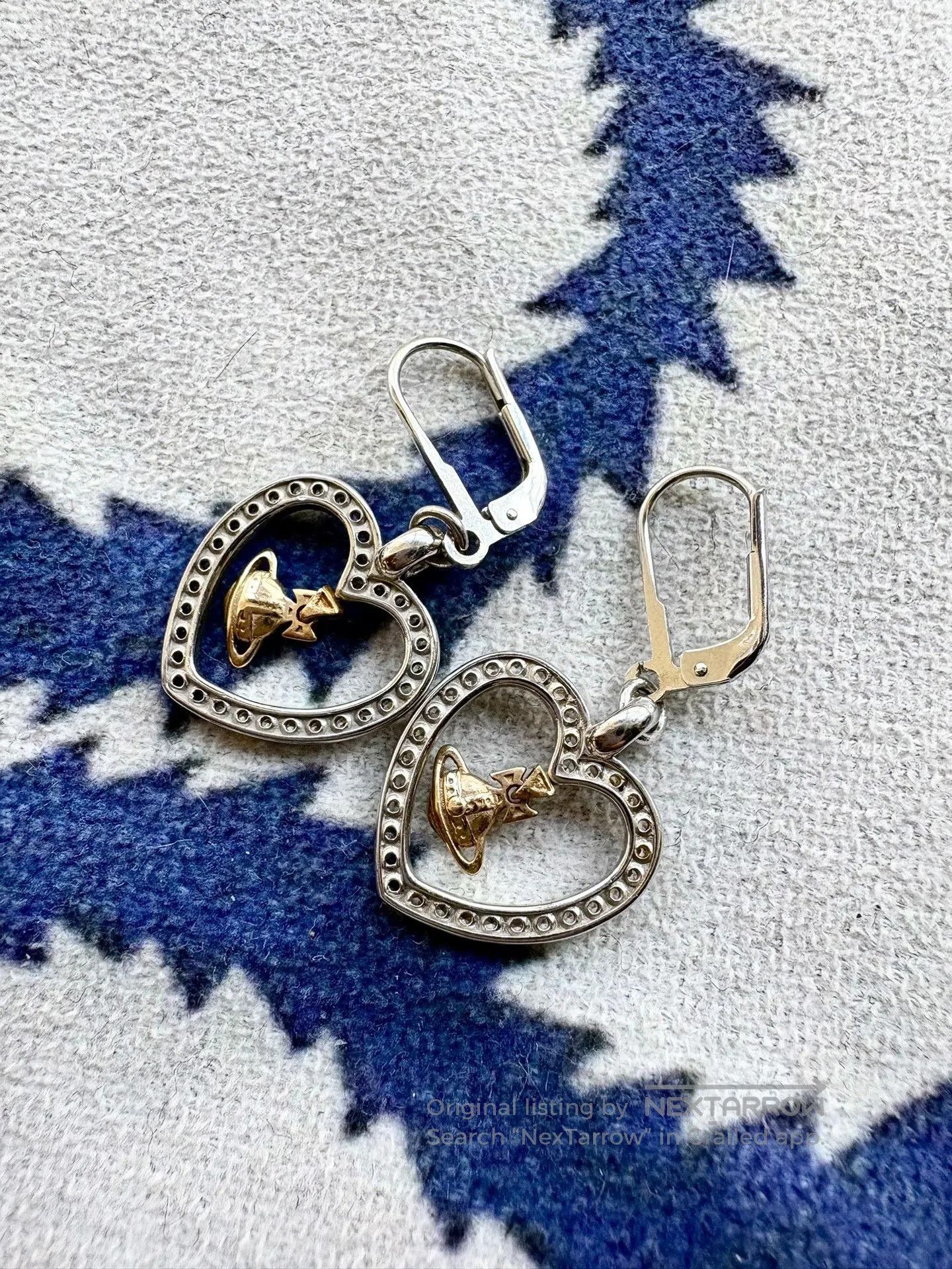 Vivienne Westwood Vivienne Westwood Silver Heart Saturn Earrings. Size ONE SIZE - 4 Thumbnail