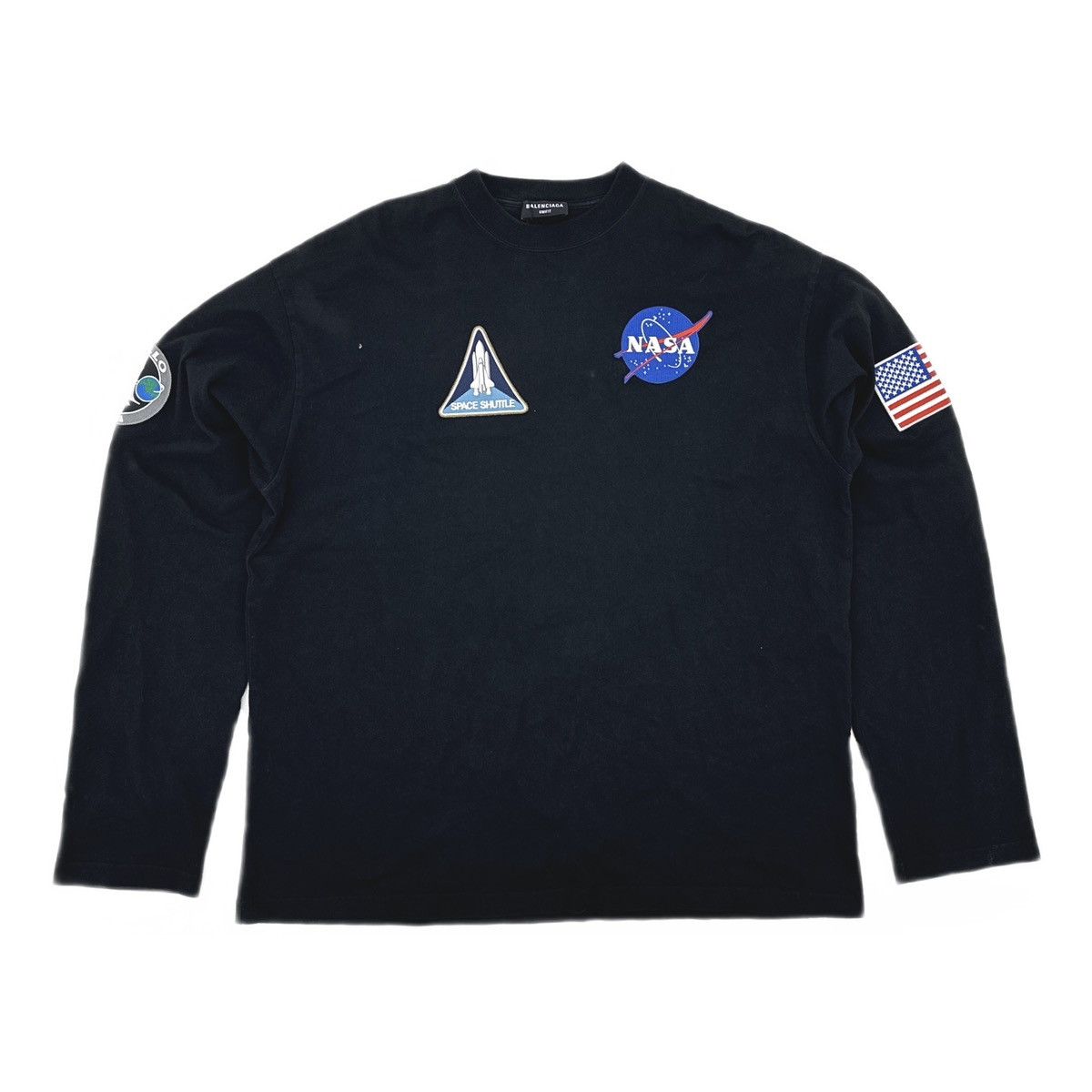 Balenciaga Balenciaga NASA Oversized Space Long Sleeve T-shirt Size US S / EU 44-46 / 1 - 1 Thumbnail