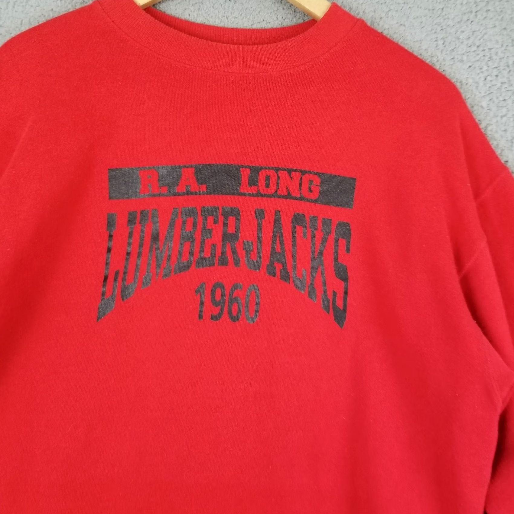 Hanes Hanes Vintage RA Long Lumberjacks Sweatshirt Crewneck L Red Mens Adult Large Shirt Size US L / EU 52-54 / 3 - 2 Thumbnail