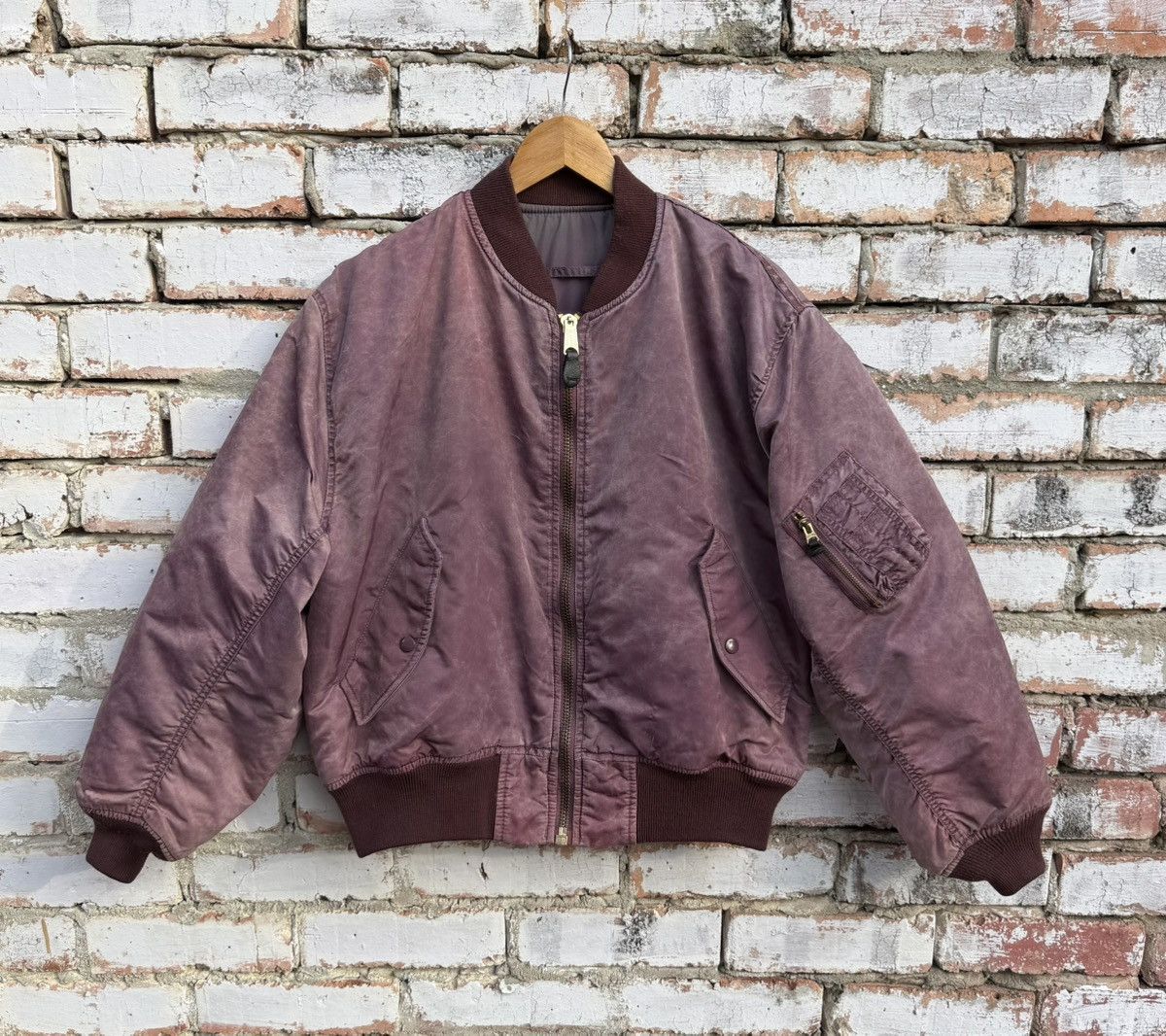 Vintage Vintage Sun Faded Ma-1 Bomber Jacket By Bobson Size US M / EU 48-50 / 2 - 2 Thumbnail