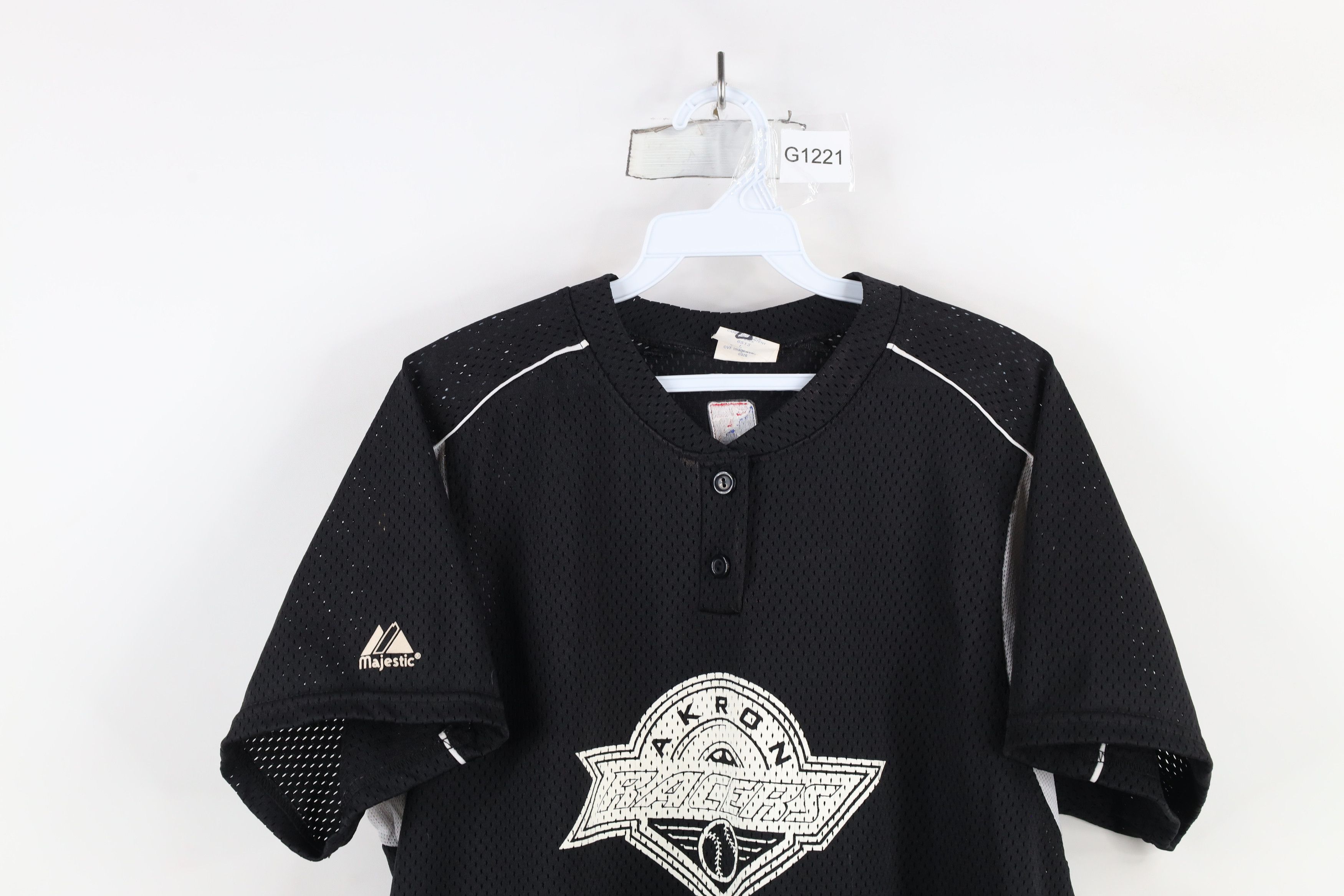 Majestic × Vintage Vintage Majestic Akron Racers NPF Softball Jersey Black USA Size L / US 10 / IT 46 - 2 Thumbnail
