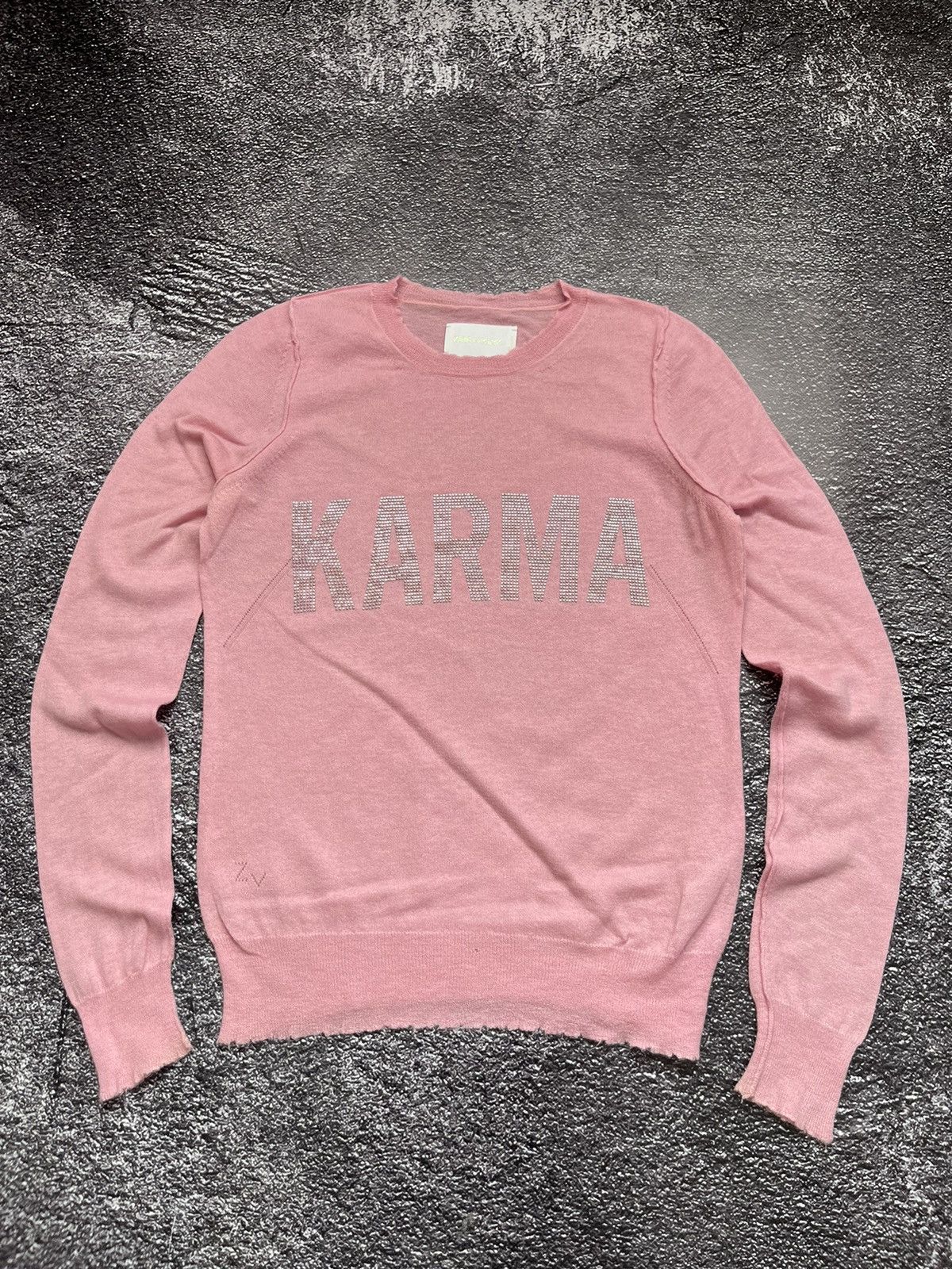 Zadig & Voltaire ZADIG VOLTAIRE MISS BISS CP Cashmere Sweater Big Logo Karma Size S / US 4 / IT 40 - 1 Thumbnail